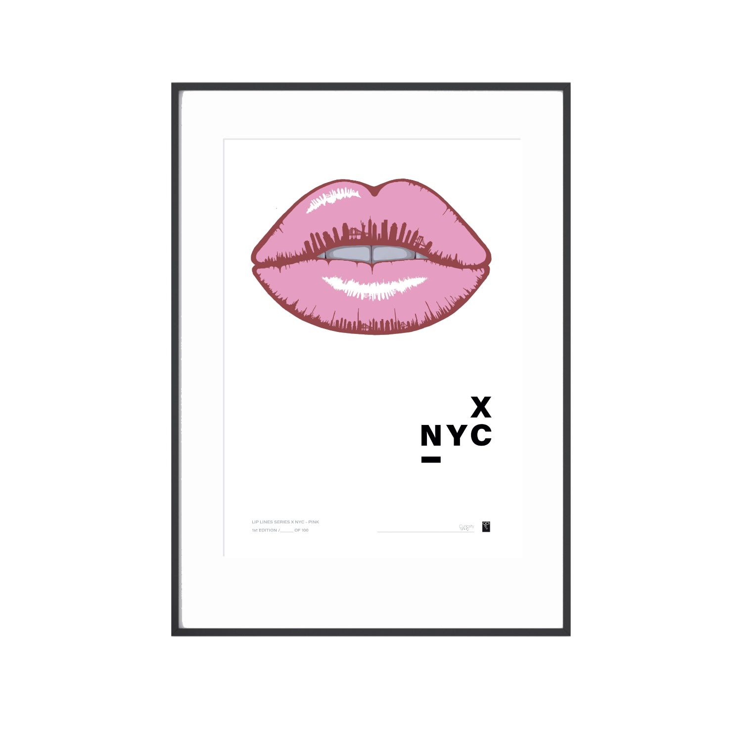 Pink / Purple Lip Lines Series X Nyc - Pink Print Curiosity Snug