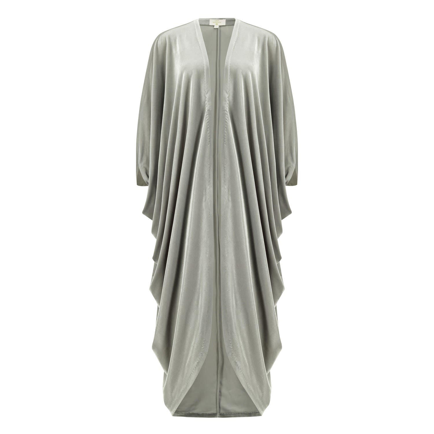 Women’s Mariposa Velvet Abaya Silver Color One Size Azzalia