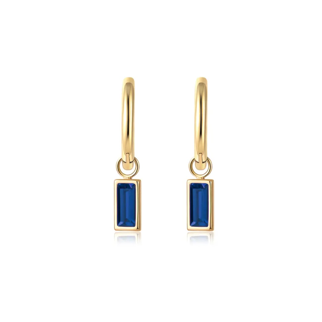 Women’s Gold / Blue Santorini Blue Hoop Earrings The Messy Archive