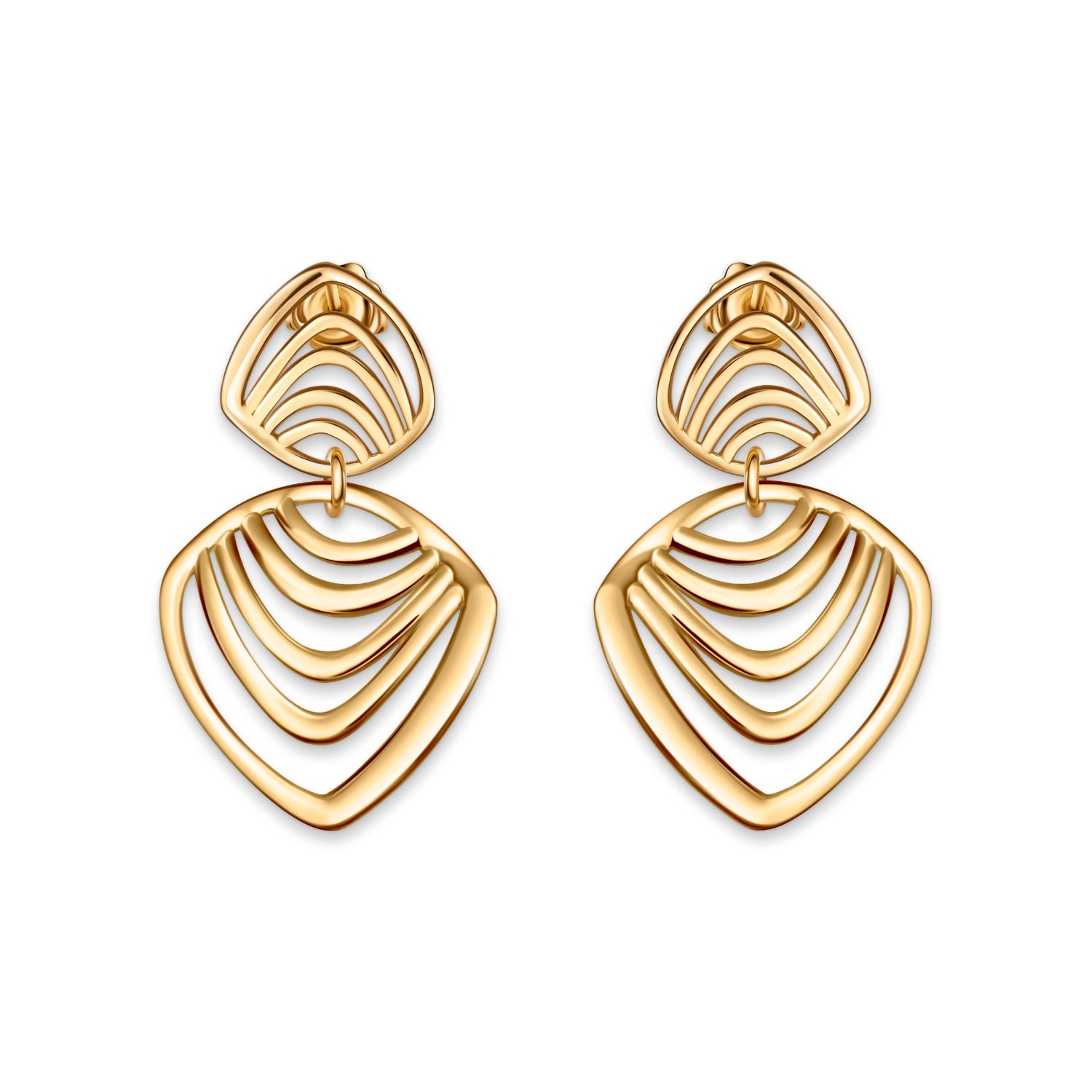 Women’s Double-Up Earrings - Gold Polished Untamd