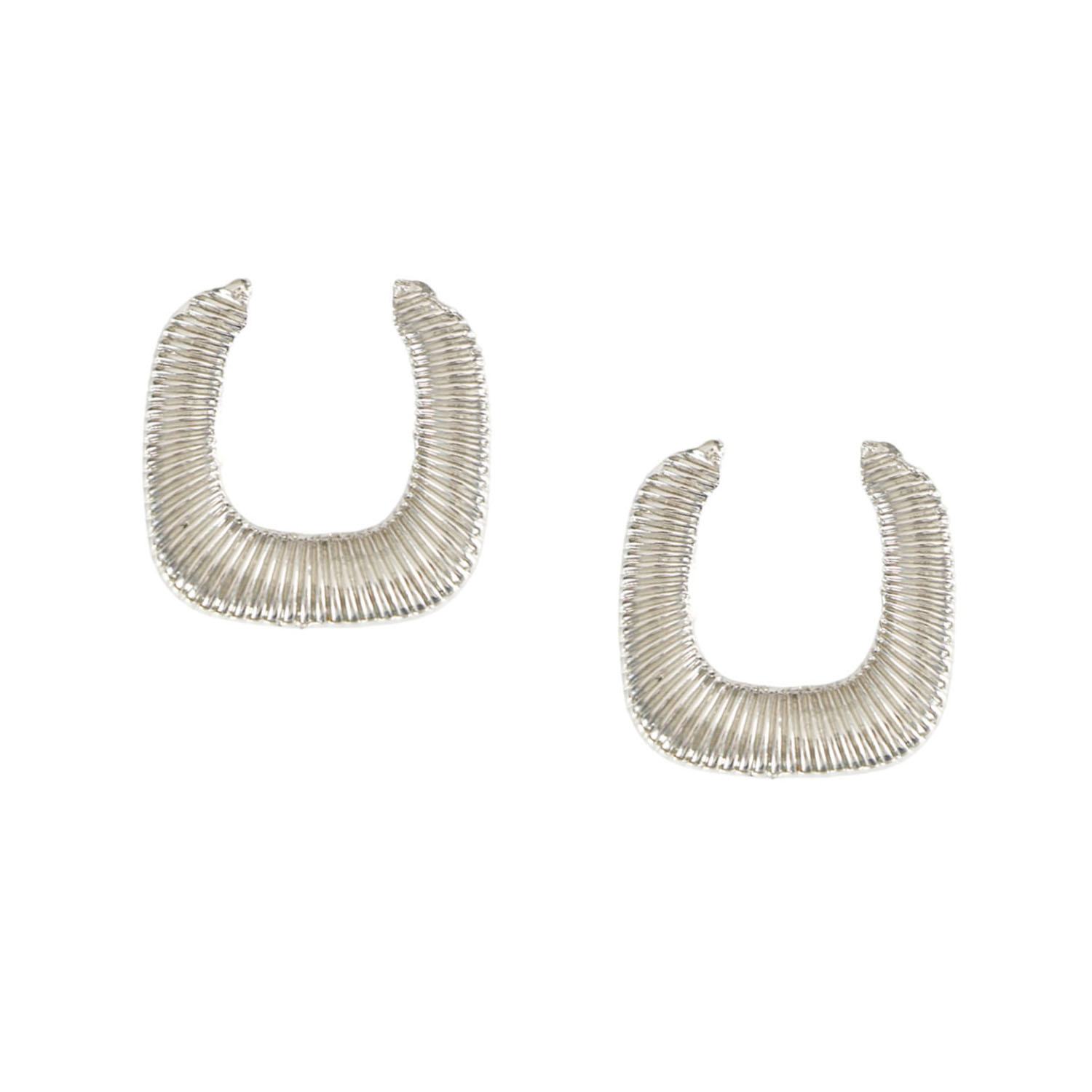 Women’s Keira Silver Textured Earring The Gala