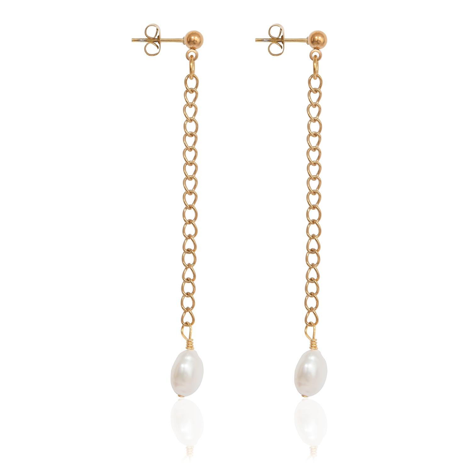 Women’s Gold Alexis Pearl Studs A Weathered Penny