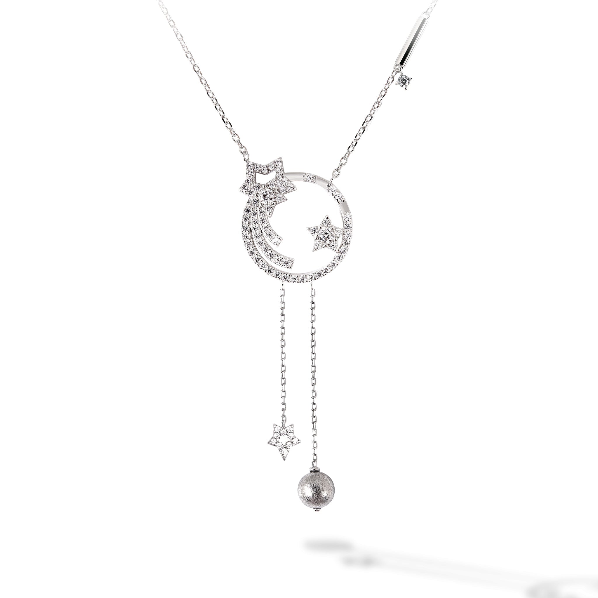 Women’s Silver Starlit Meteorite Necklace Awnl