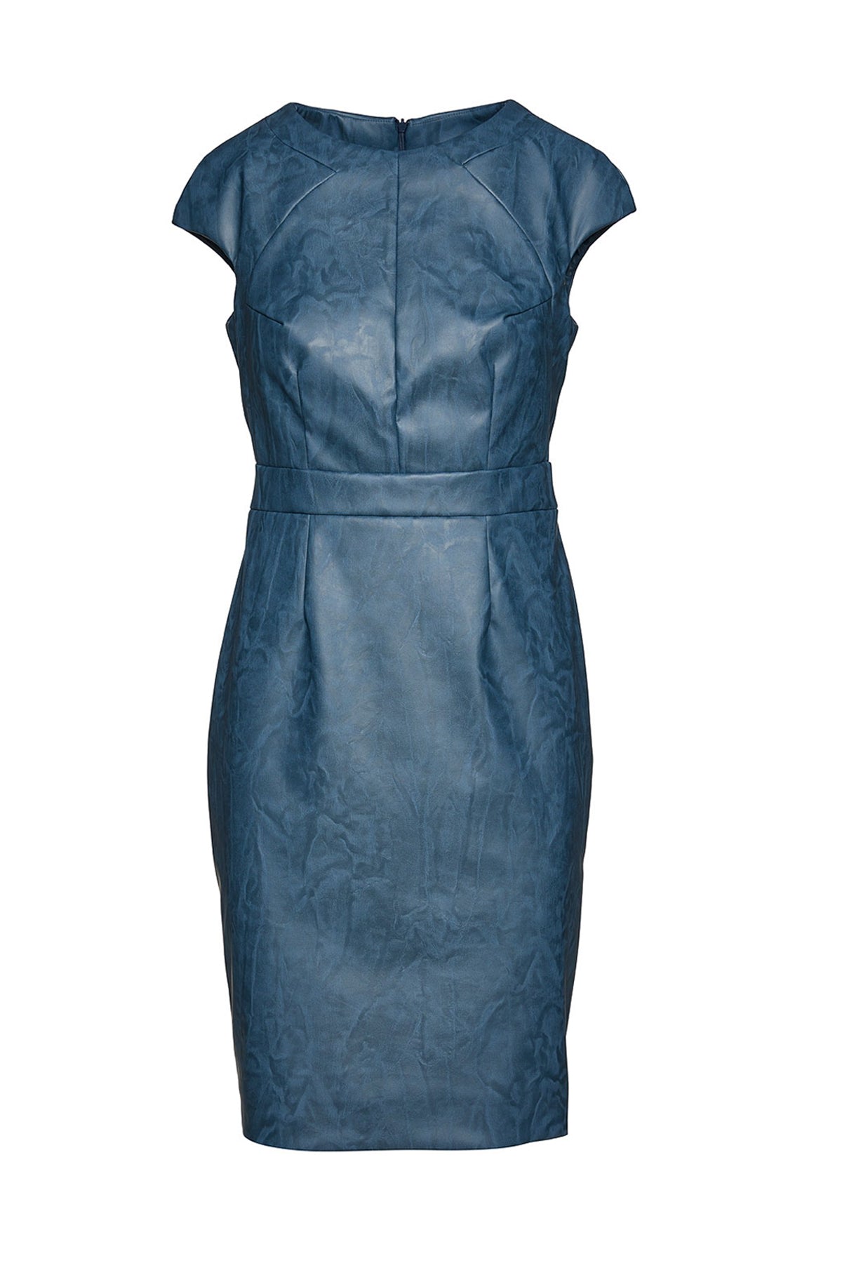 Women’s Blue Indigo Faux Leather Dress Medium Conquista