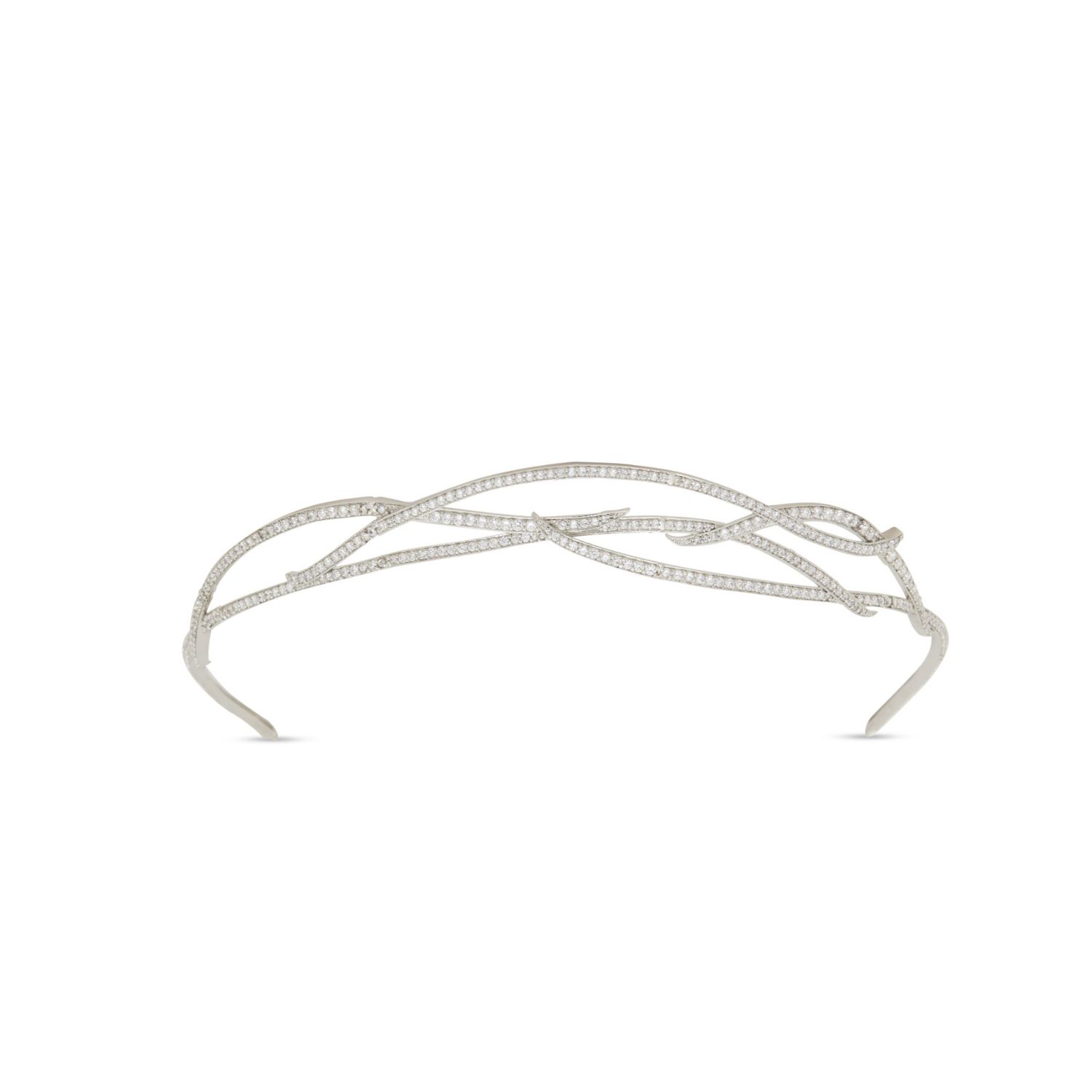 Women’s Silver Iris Headpiece - Rhodium Stephanie Browne Australia