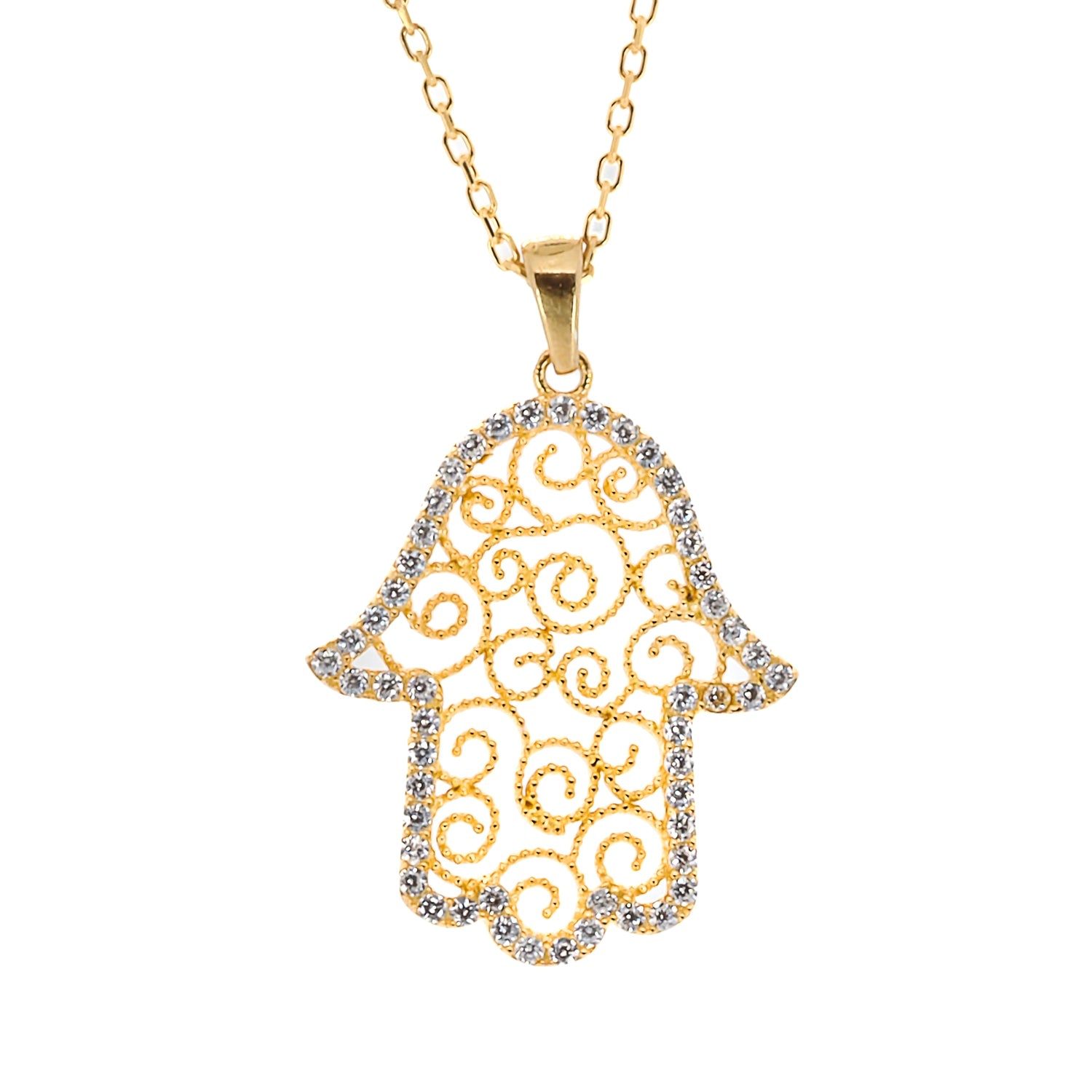 Women’s Soul Journey Hamsa Gold & Diamond Necklace - Gold Ebru Jewelry