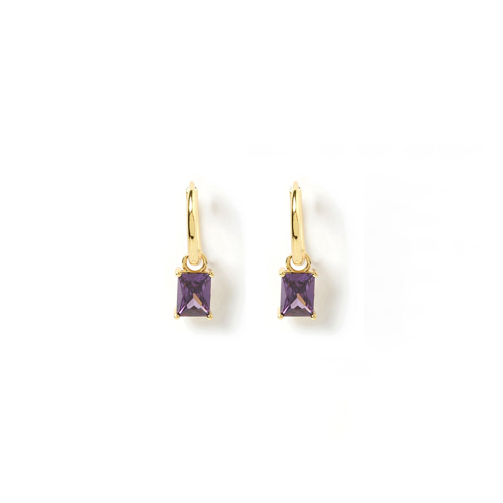 Women’s Pink / Purple Birthstone Charm Earrings February - Amethyst Arms of Eve