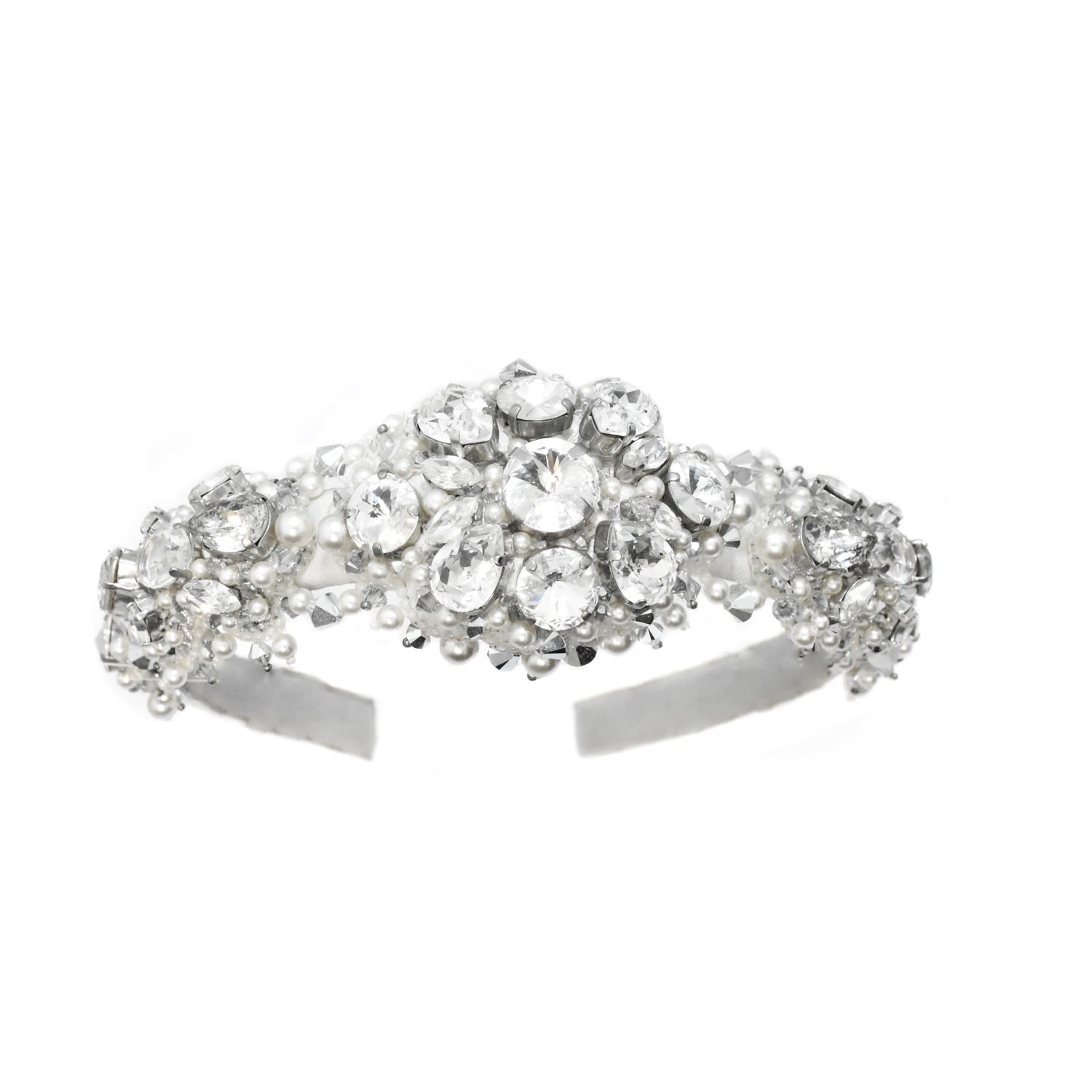 Women’s White Grace Crown Silver & Pearl Elevée Jewels