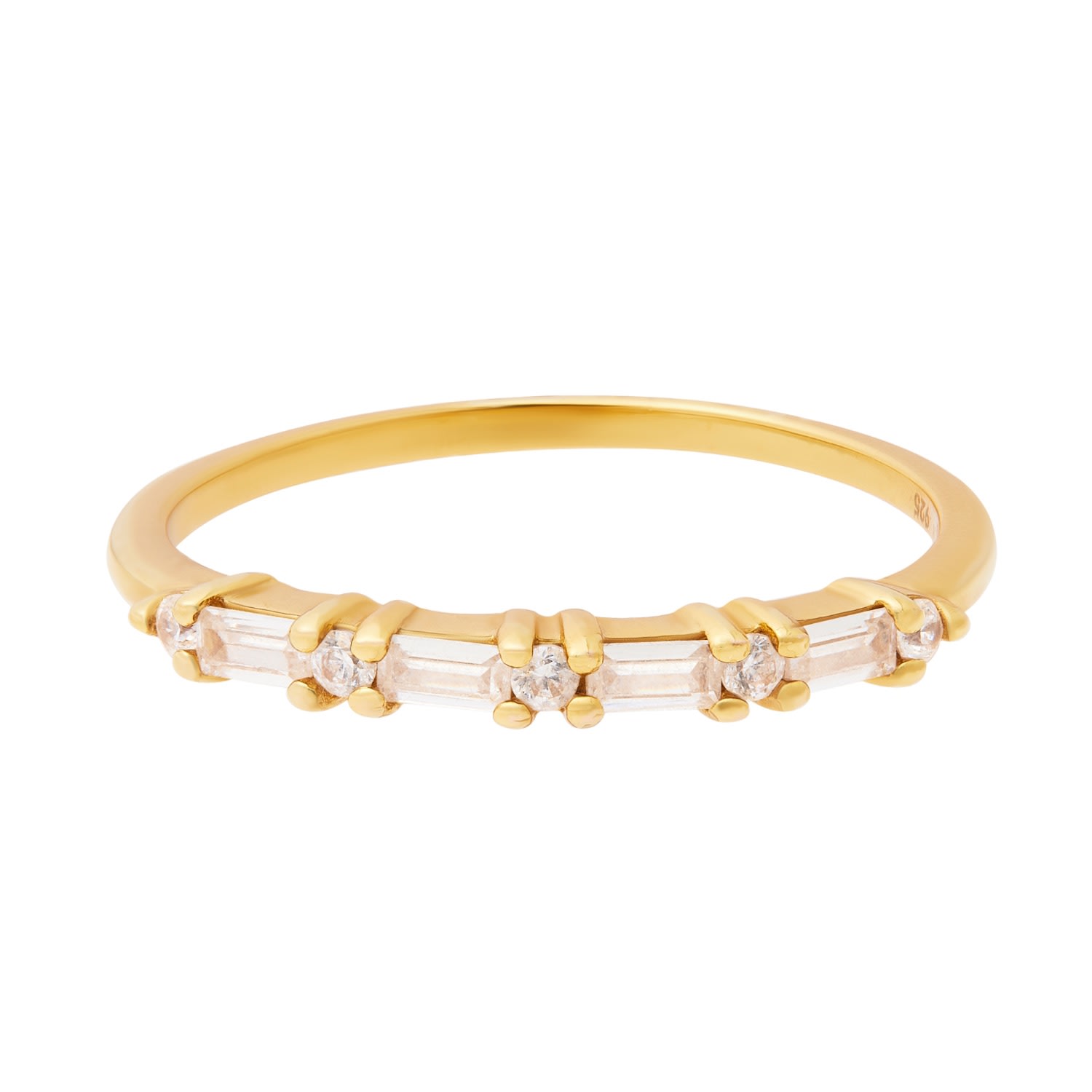 Women’s Skinny Baguette Ring - Gold Cartilage Cartel