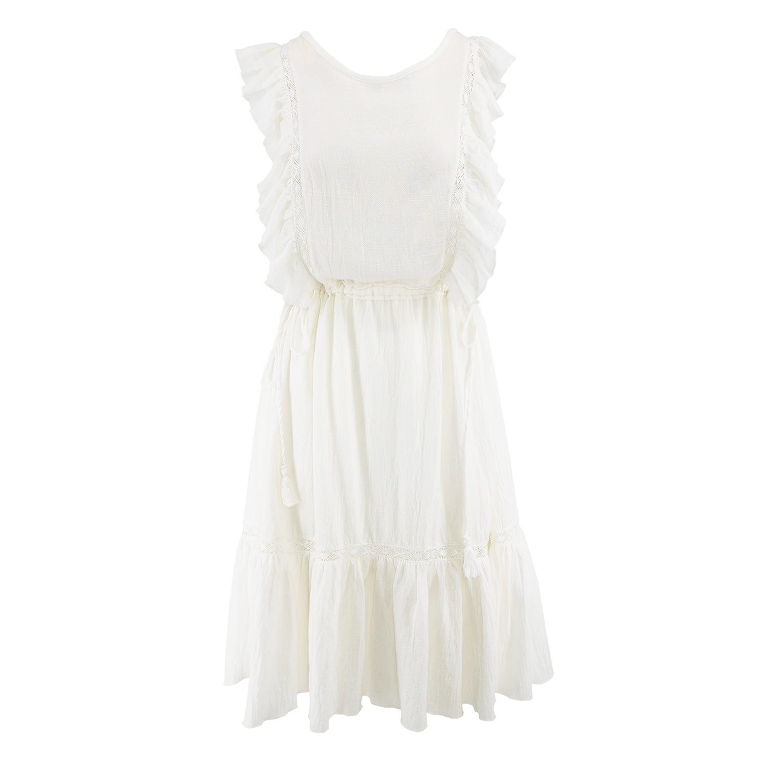 Women’s White Aleja Sal Dress Small Akin