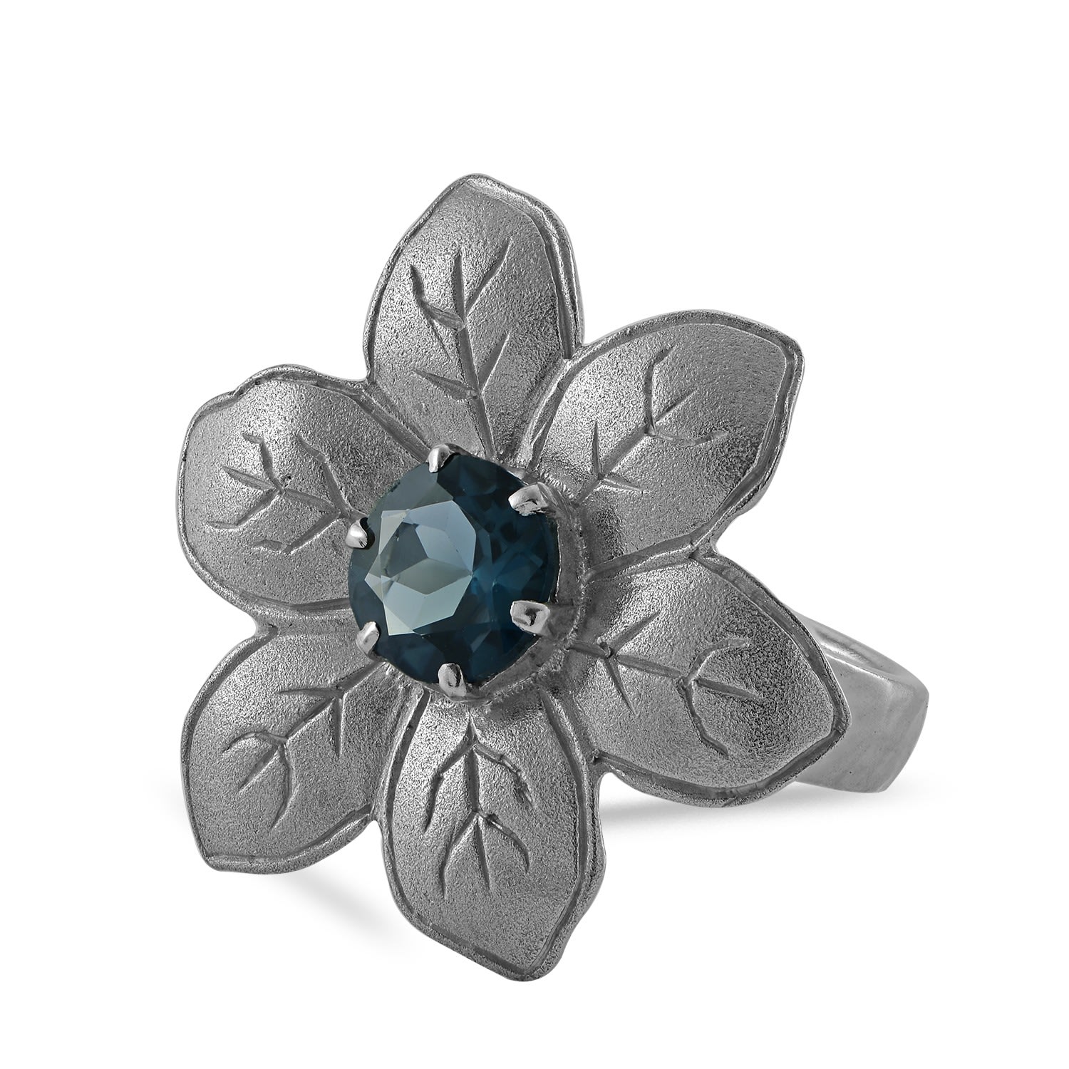 Women’s Fleur Blue Topaz Ring Emma Chapman Jewels