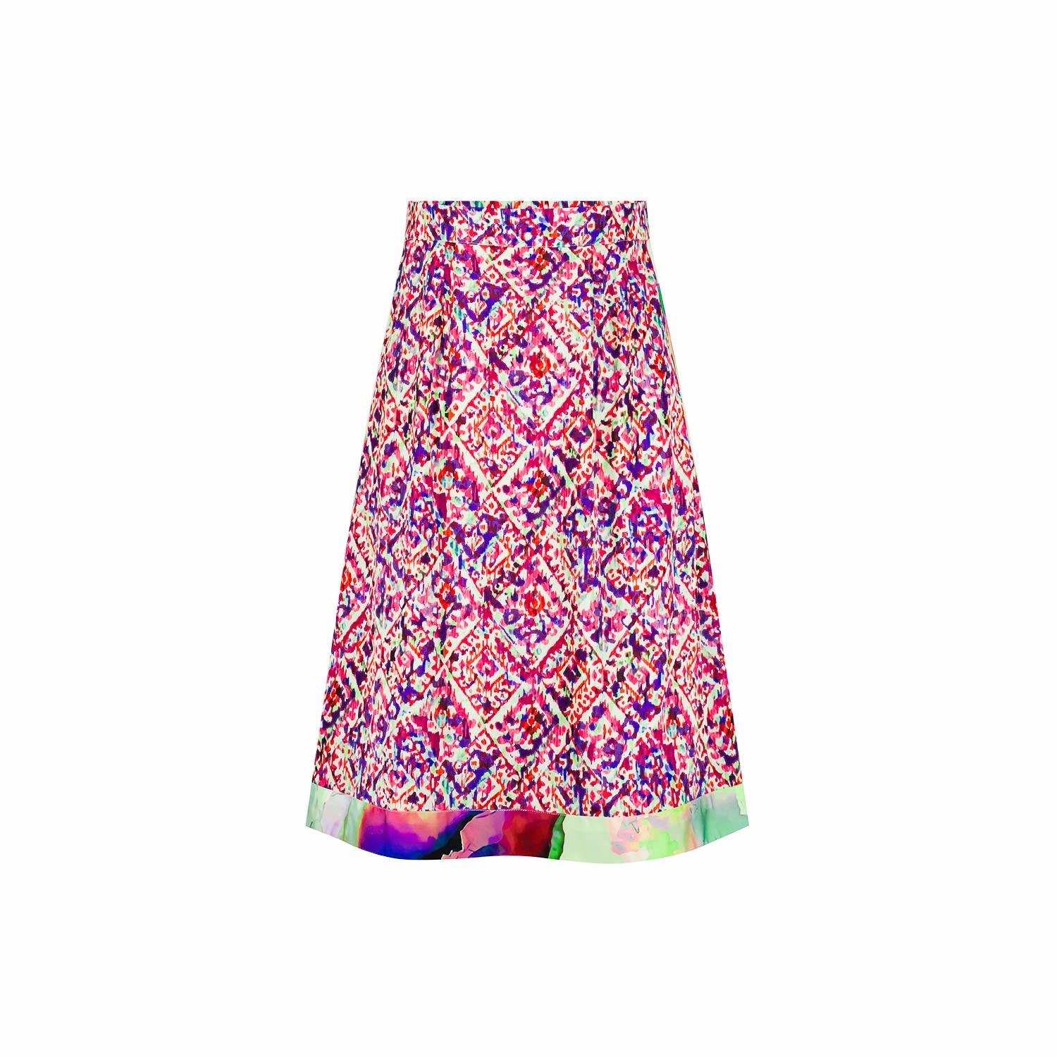 Women’s Pink / Purple Printed A Line Mini Skirt Medium Dhara Sheth Dubai