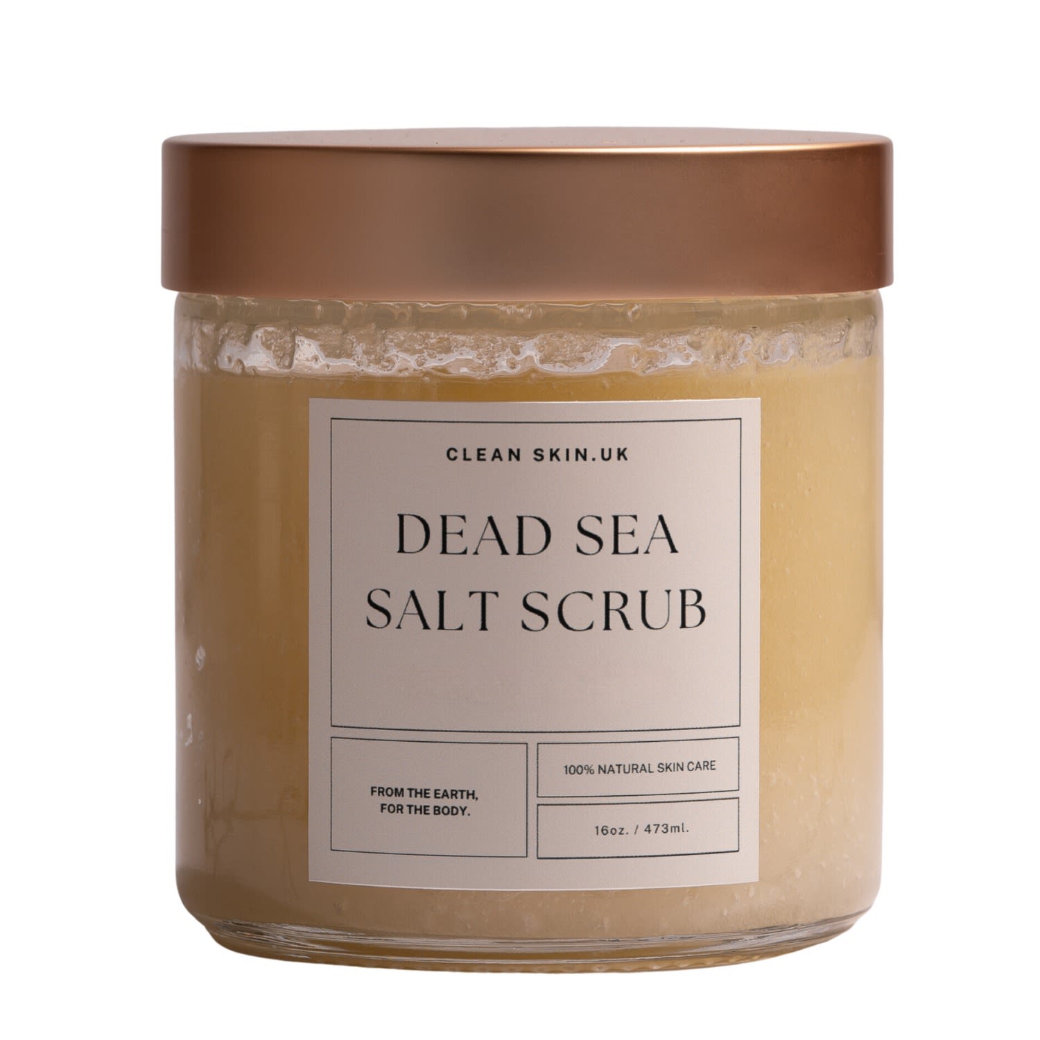 Neutrals Dead Sea Salt Body Scrub Waterlily Jasmine Large Clean Skin Uk