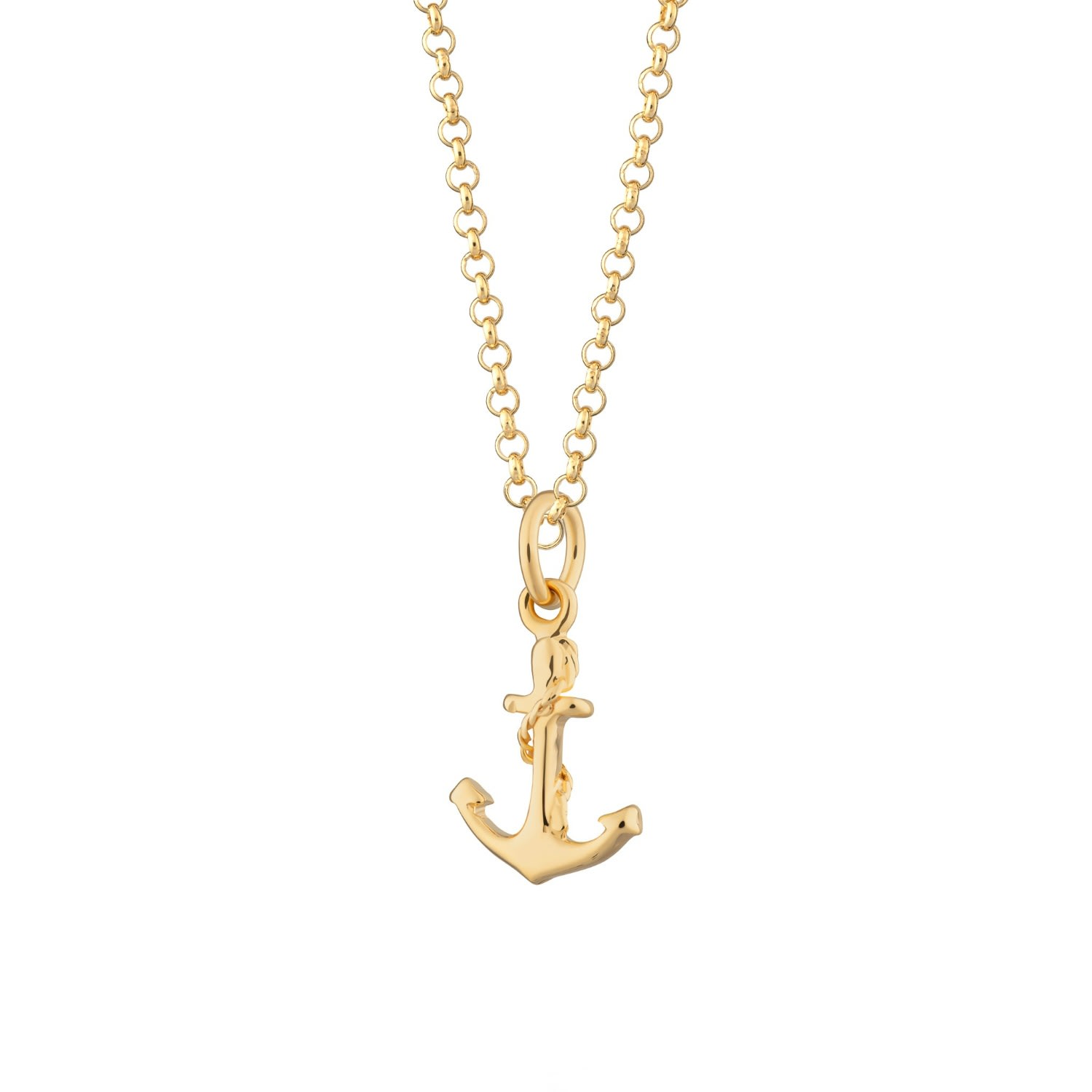 Women’s Gold Plated Anchor Necklace Lily Charmed