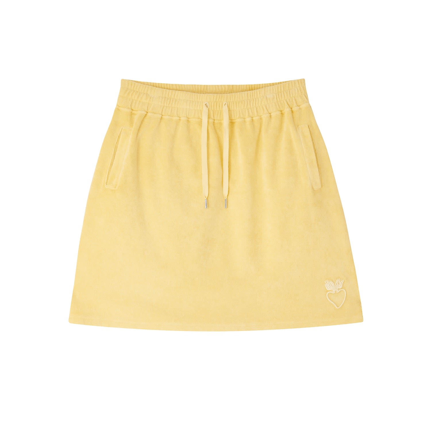 Women’s Yellow / Orange Organic Terry Skirt - Golden Sand Extra Small Planet Loving Company