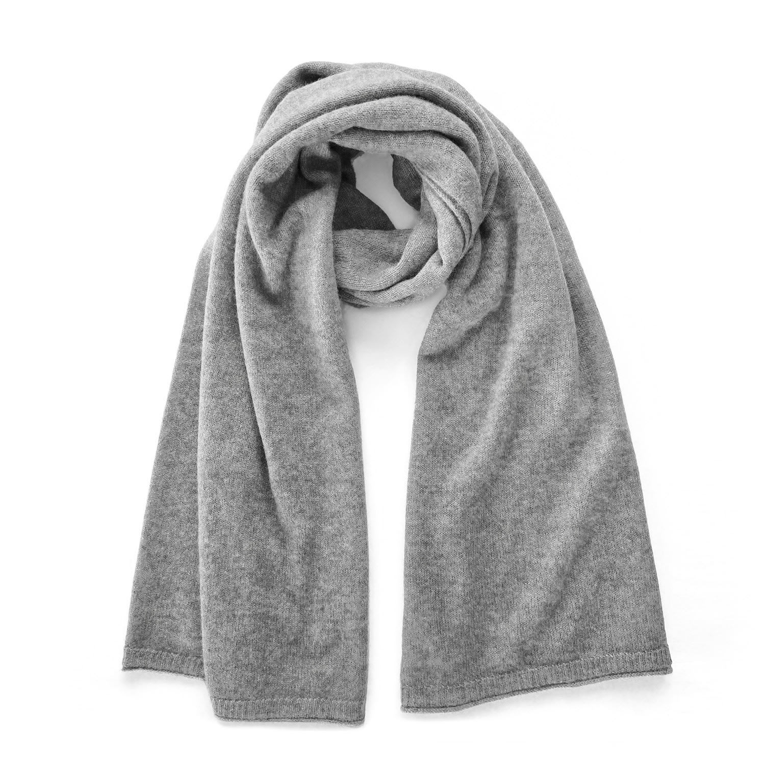 Women’s Rome Cashmere Large Scarf In Grey Melange One Size Cheeky Goats