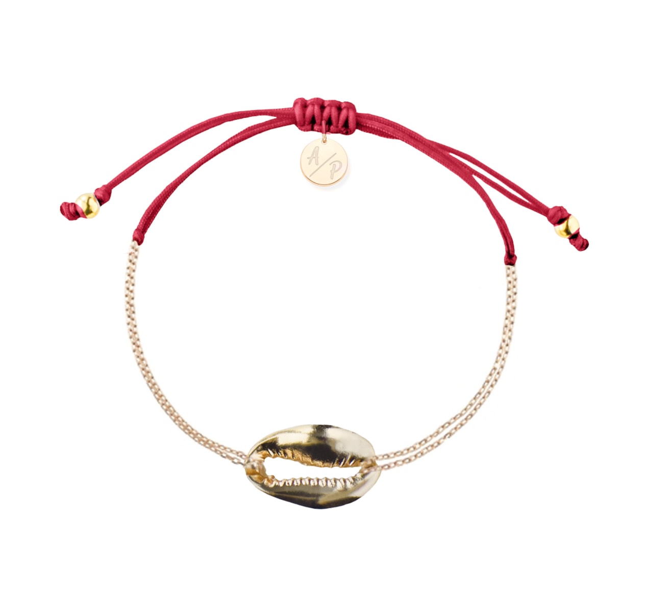 Women’s Mini Metal Shell Chain Bracelet - Red Adriana Pappas Designs