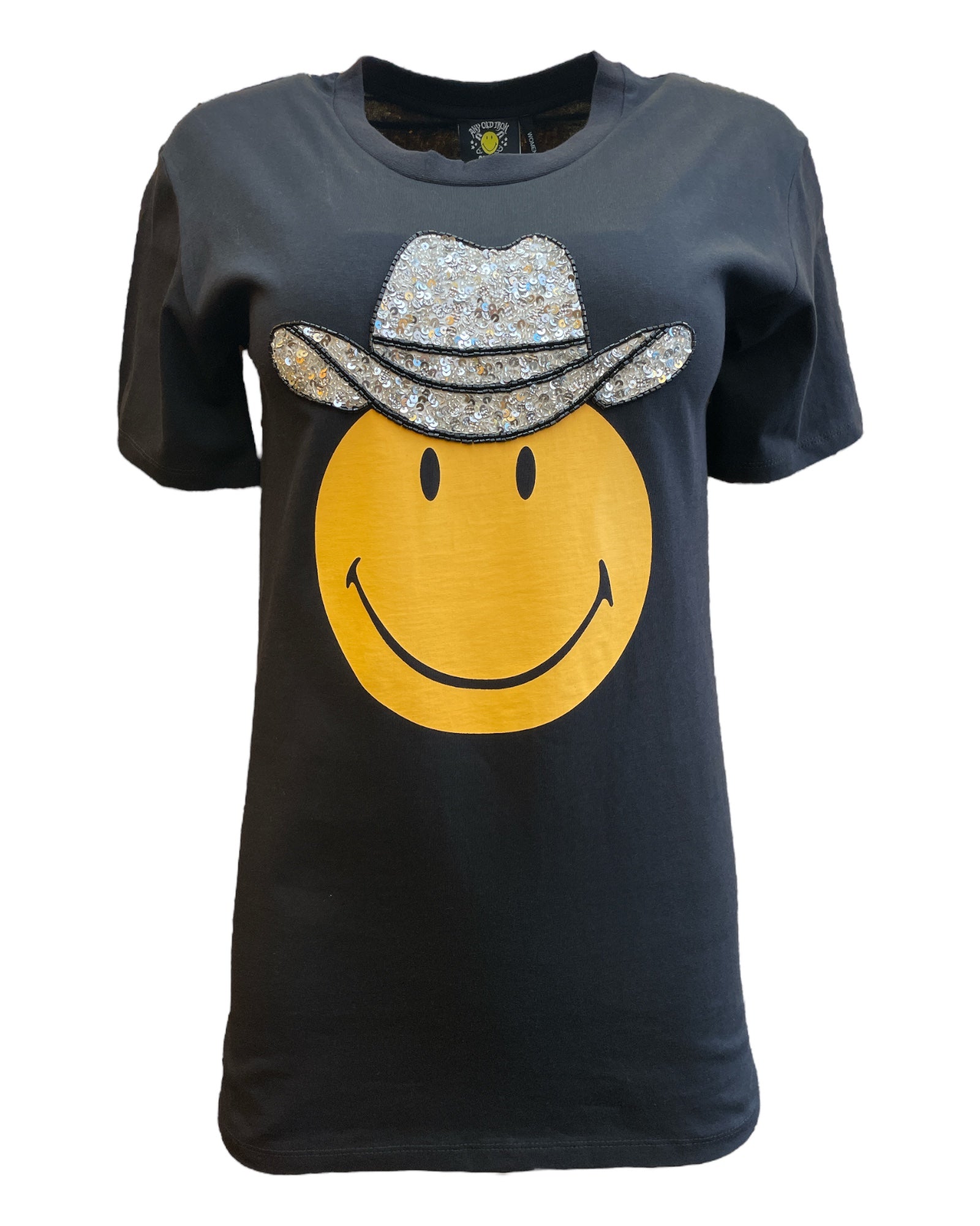 Women’s Black / Yellow / Orange Any Old Iron X Smiley Cowboy T-Shirt Xl