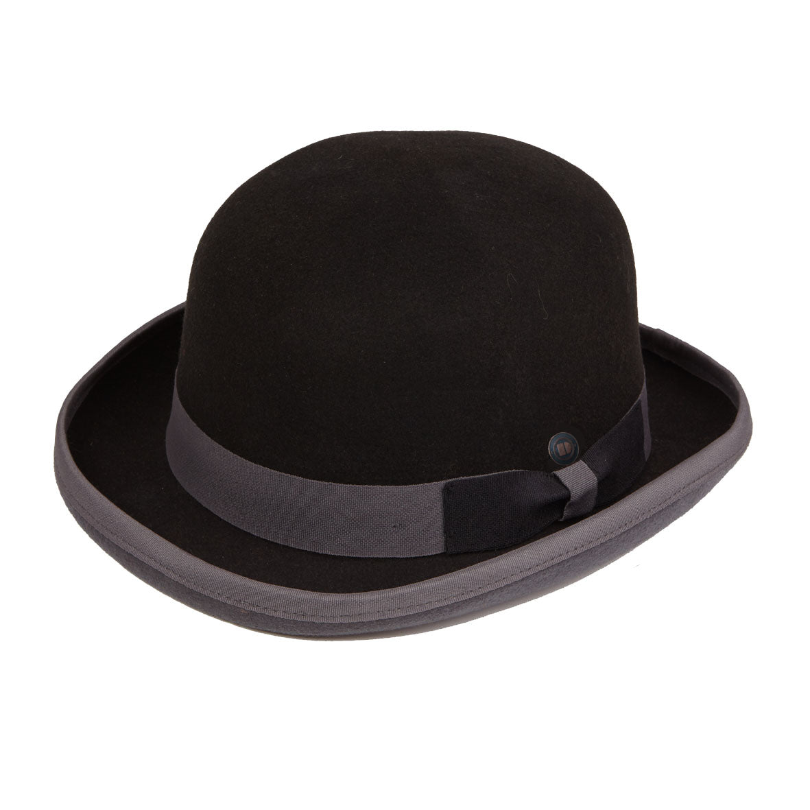 Men’s Brooke Black Grey Wool Felt Bowler Derby Hat 57Cm Dasmarca Hats