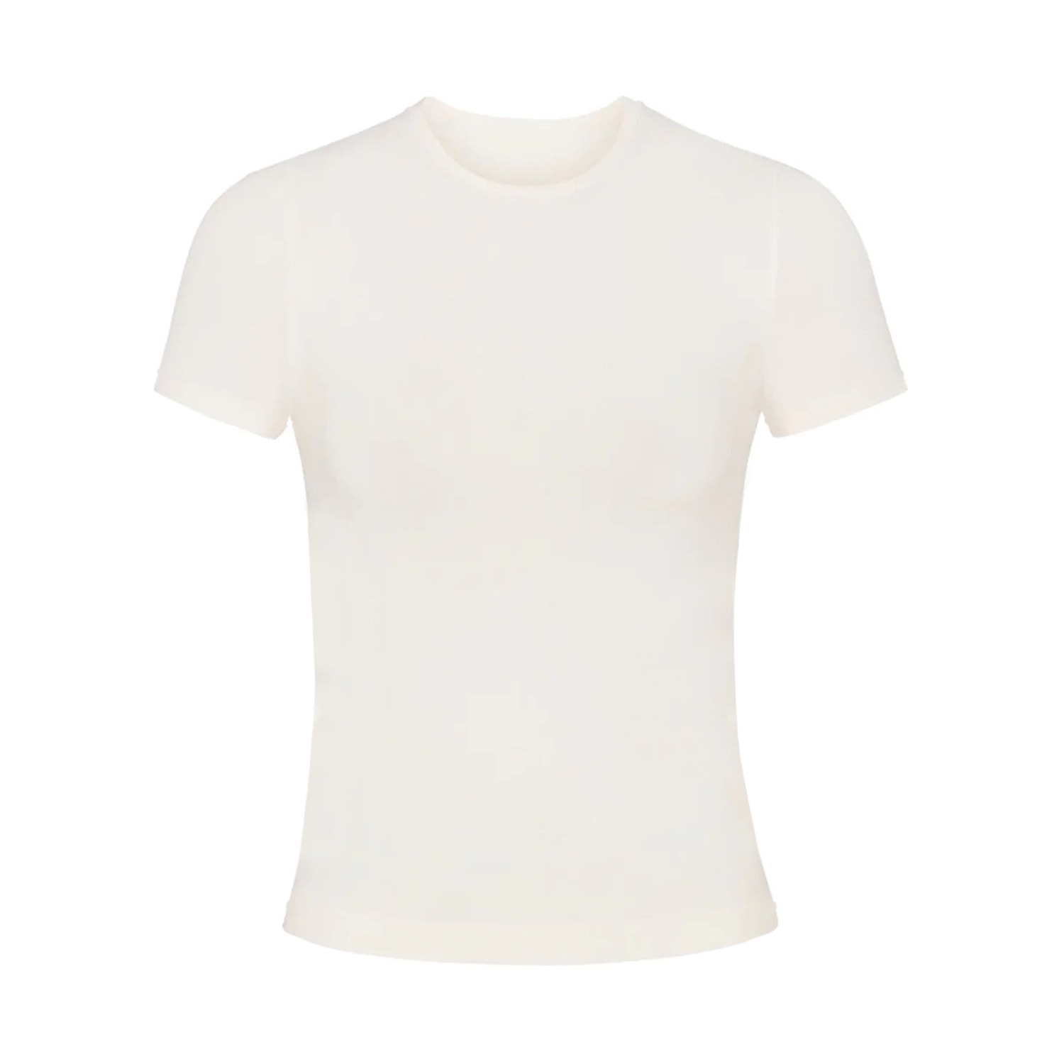 Women’s Perfect Tee With Raw-Edges In White Small Earth Body