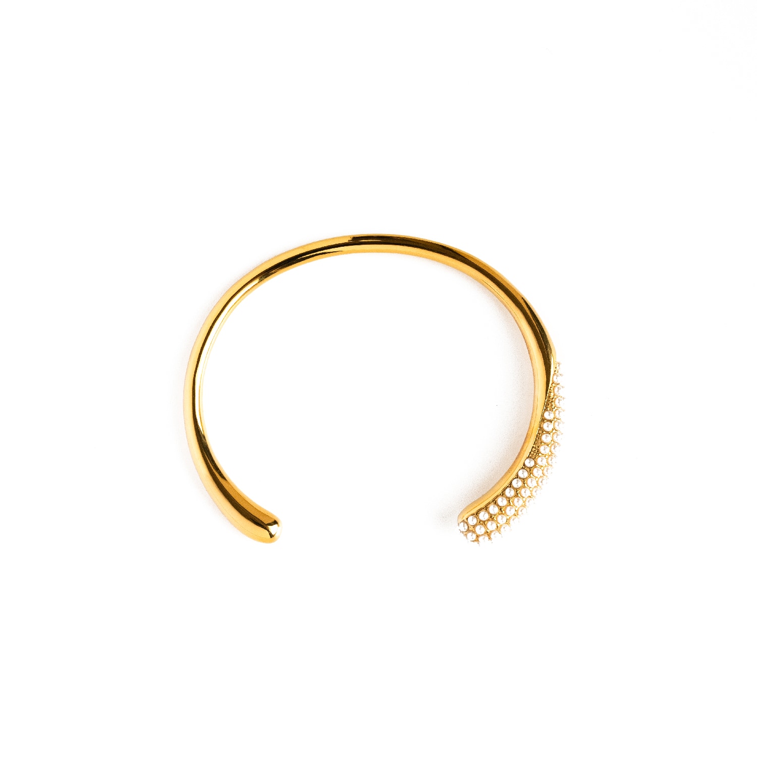 Women’s Gold Jenna Pearl Bangle Superdivajewellery