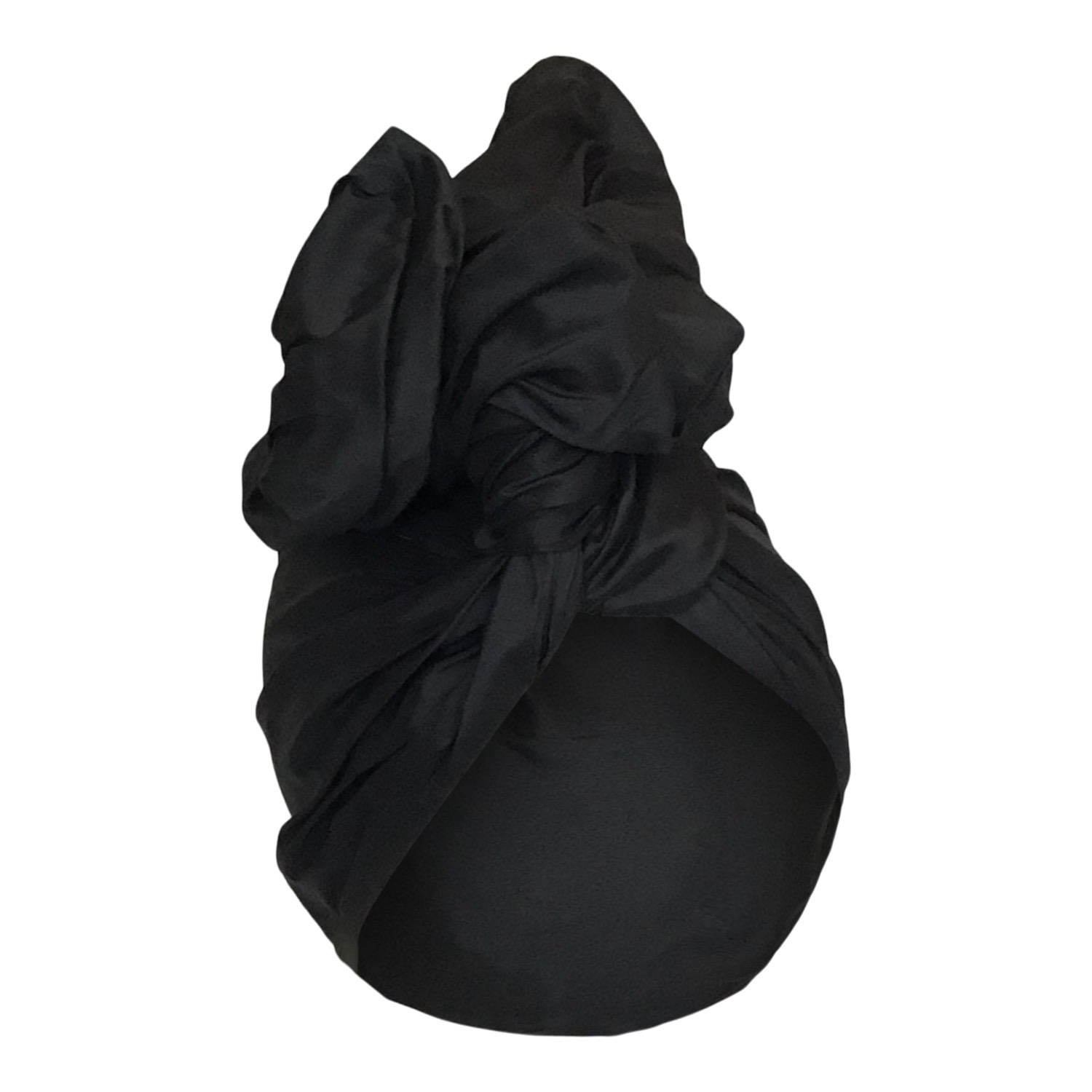 Women’s Twisturban Turban In Silk Shantung Black Romer Millinery