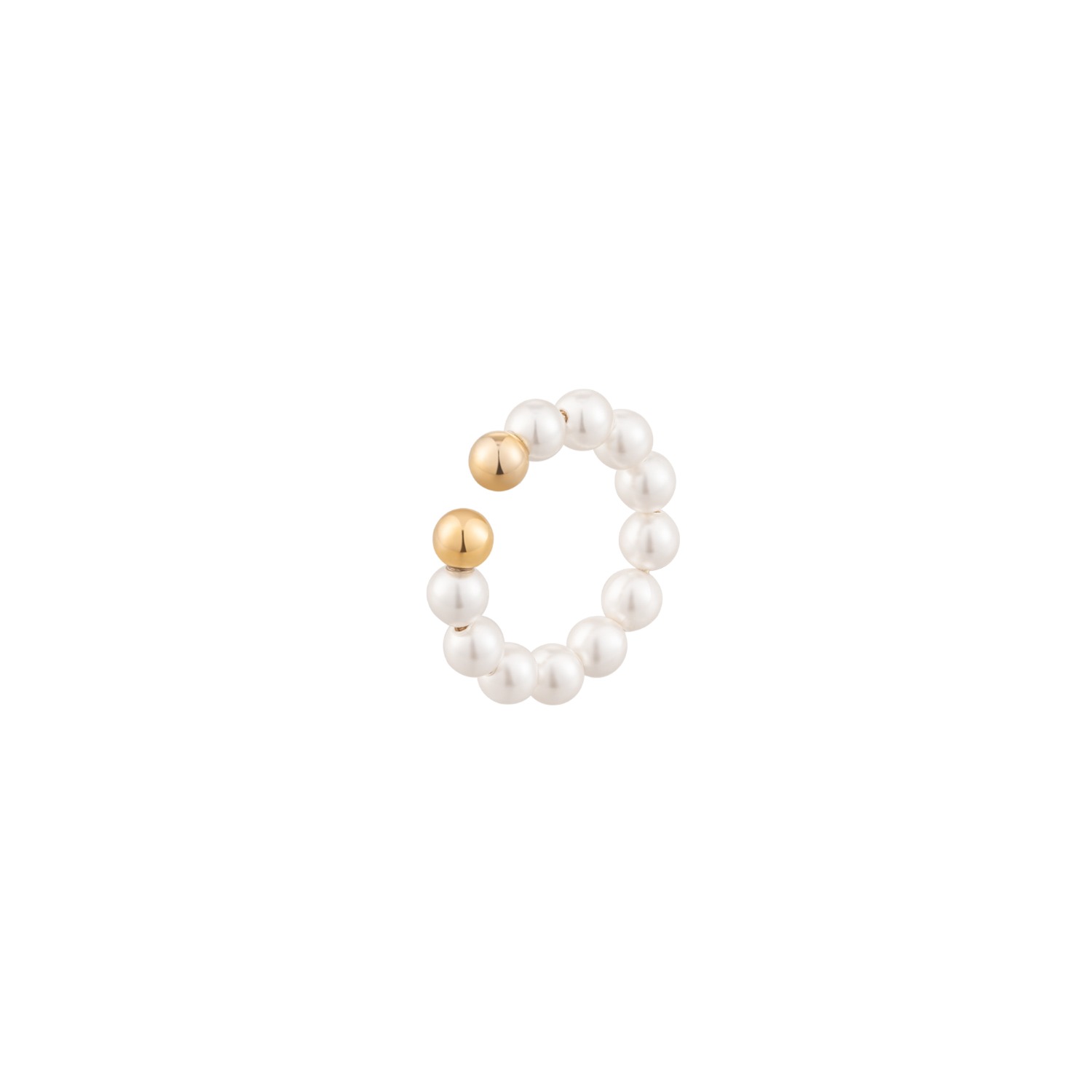 Women’s Gold Minimalism Beats Pearl Ear Cuff Me30