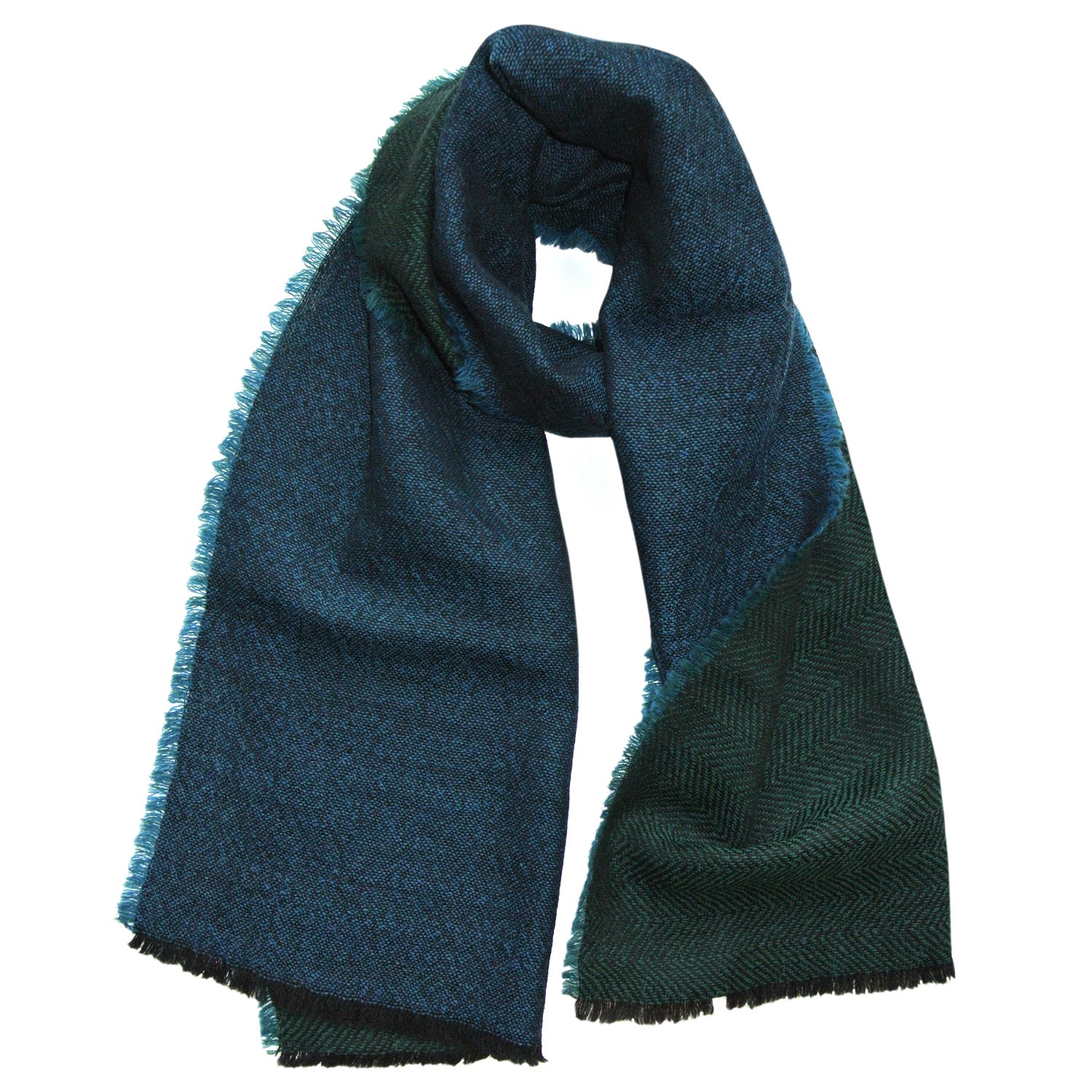 Men’s Blue / Green Wool Scarf Duo Blue, Green Kelpman Textile