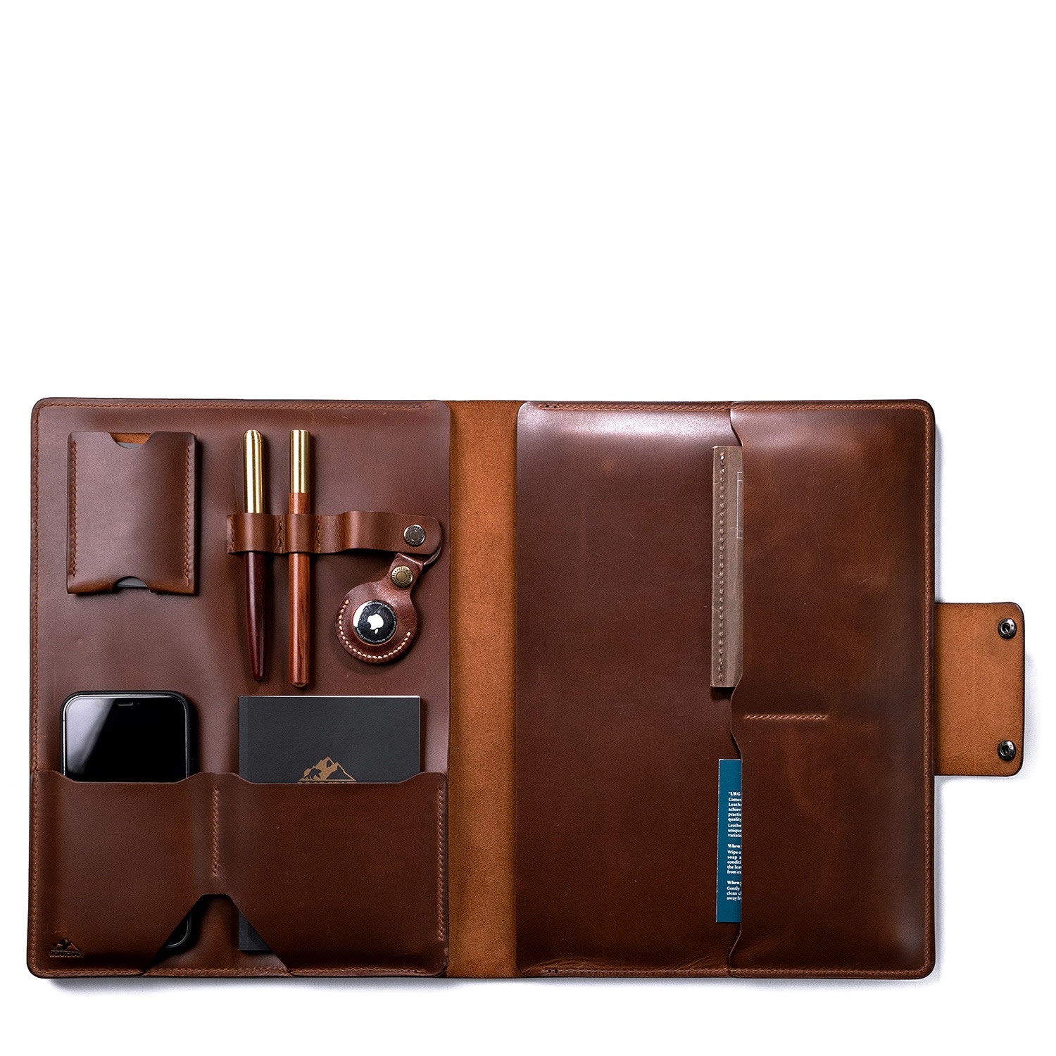 Leather Macbook Organizer - Brown 16" Macbook Pro Roarcraft