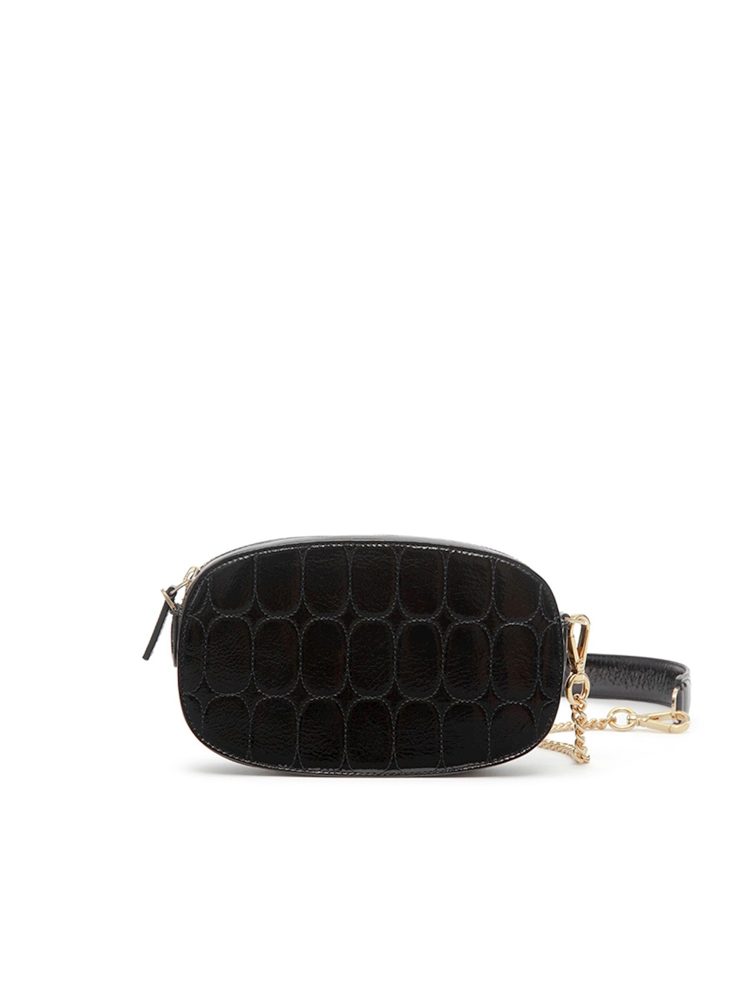 Women’s Gold / Black Cheeky Patent Monogram Leather - Black & Gold Octogony