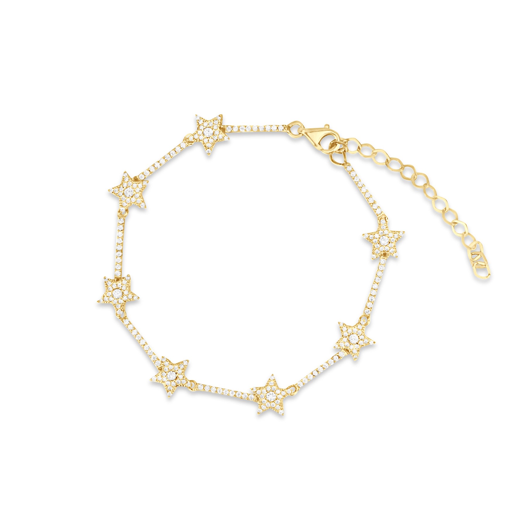 Women’s Pave Star Tennis Bracelet - Gold Shymi