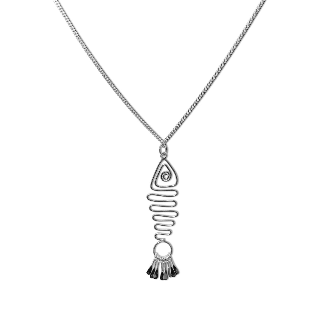 Women’s Silver Bijoux Fish Necklace Fv Jewellery