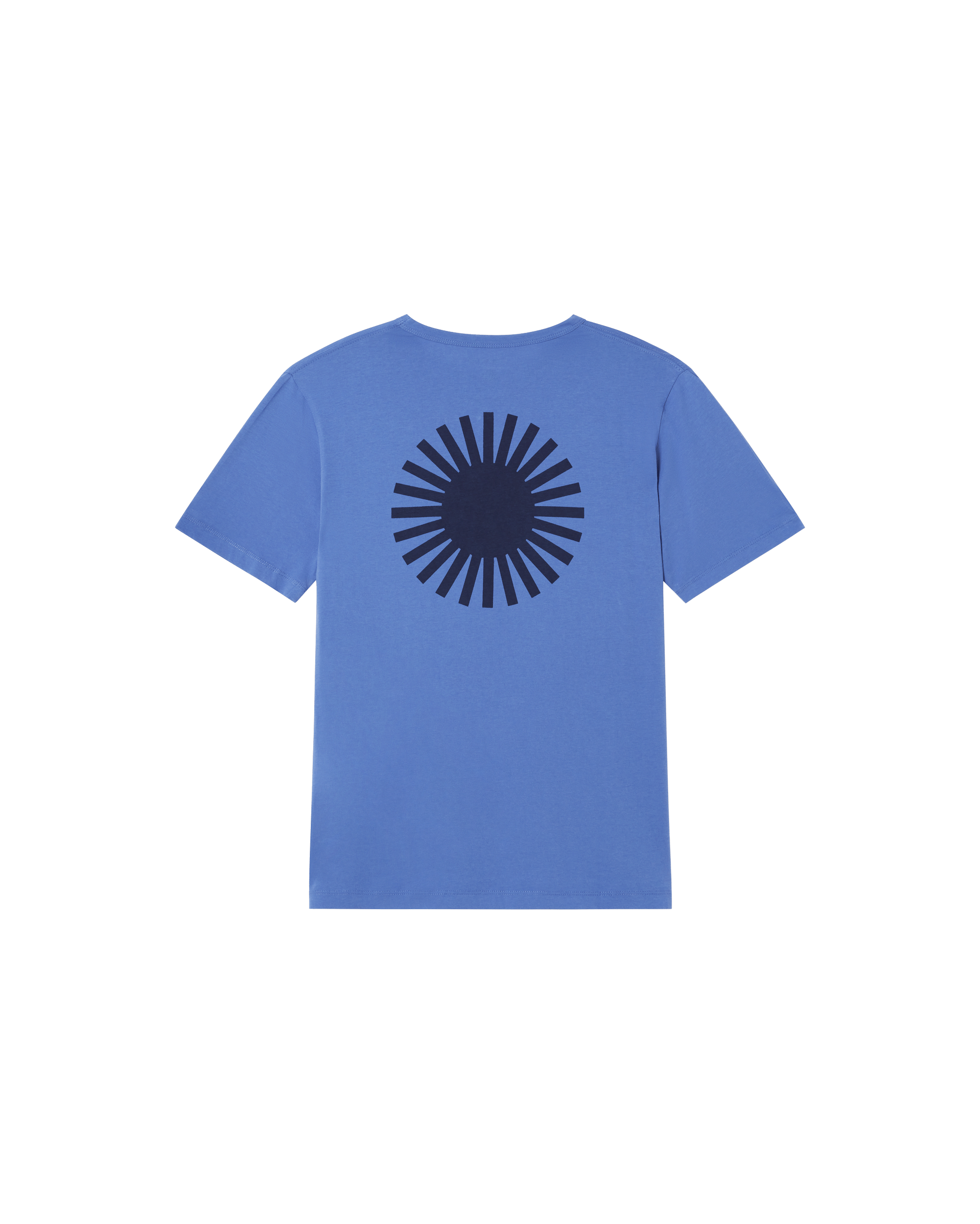 Men’s Blue Organic Cotton With Back Navy Sun T-Shirt Large Thinking Mu