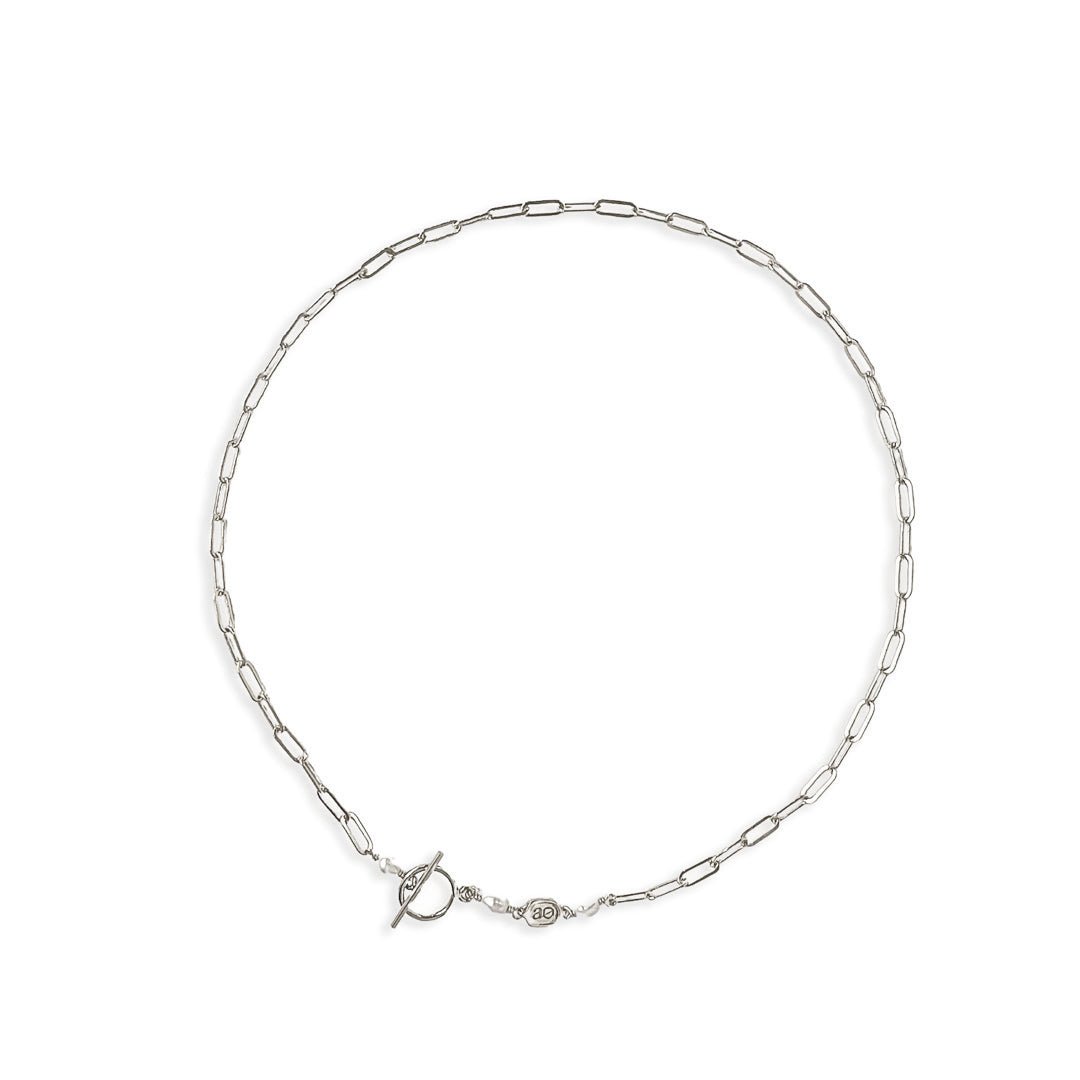 Women’s Silver Billie Paper Clip Chain Necklace Astor & Orion
