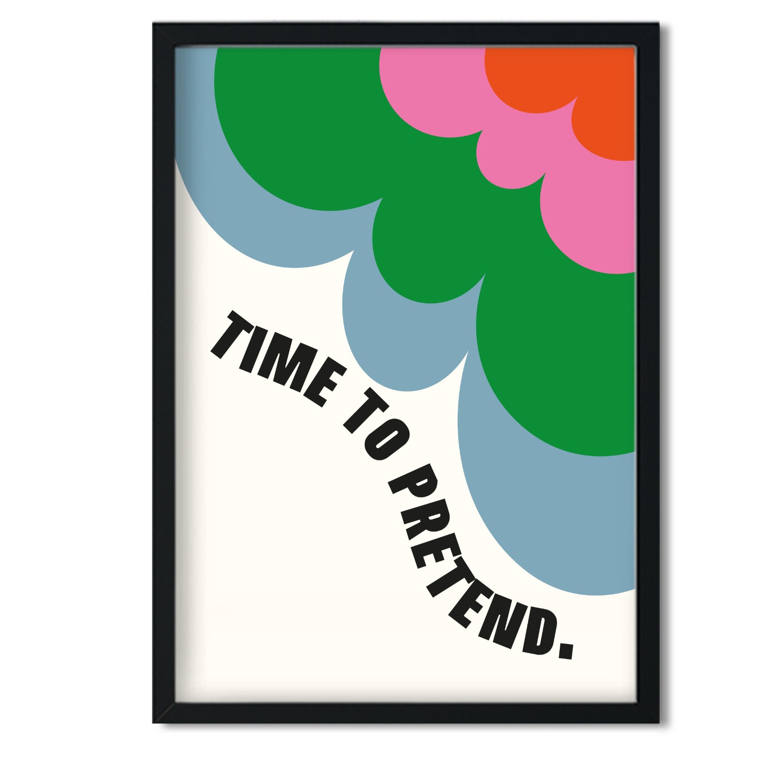 Pink / Purple / Green Time To Pretend Retro Giclée Art Print A3 297 X 420Mm Fanclub