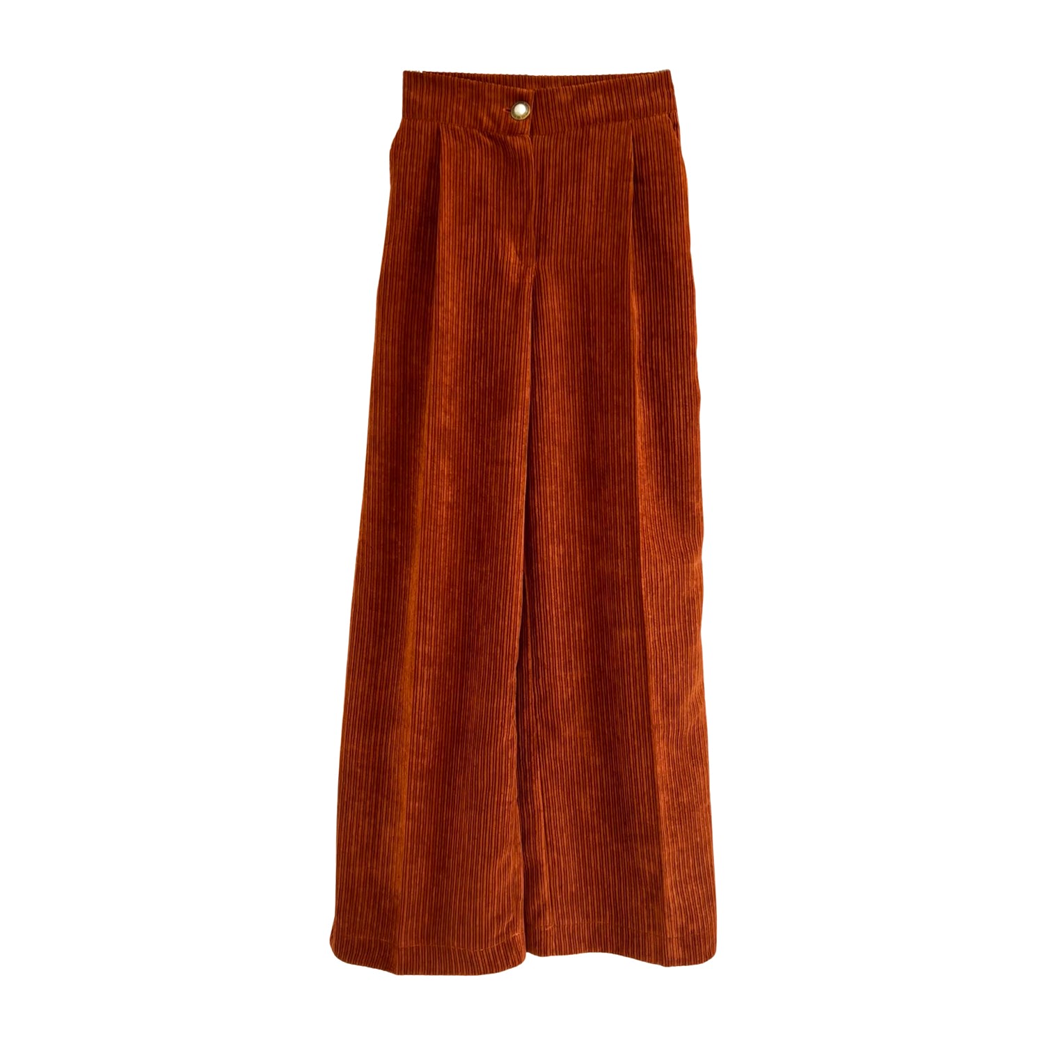 Women’s Wide-Leg Pants In Brown Corduroy Large L2R the Label