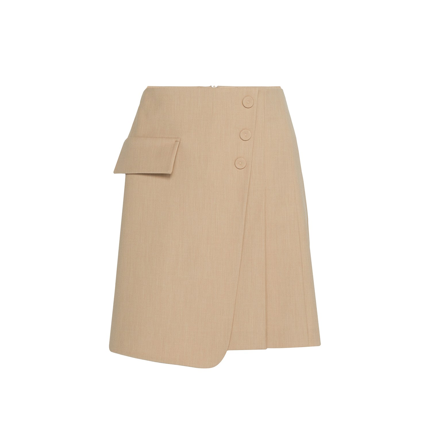 Women’s Neutrals Pocket Flap Detail Beige Mini Skirt Xxs Rue Les Createurs