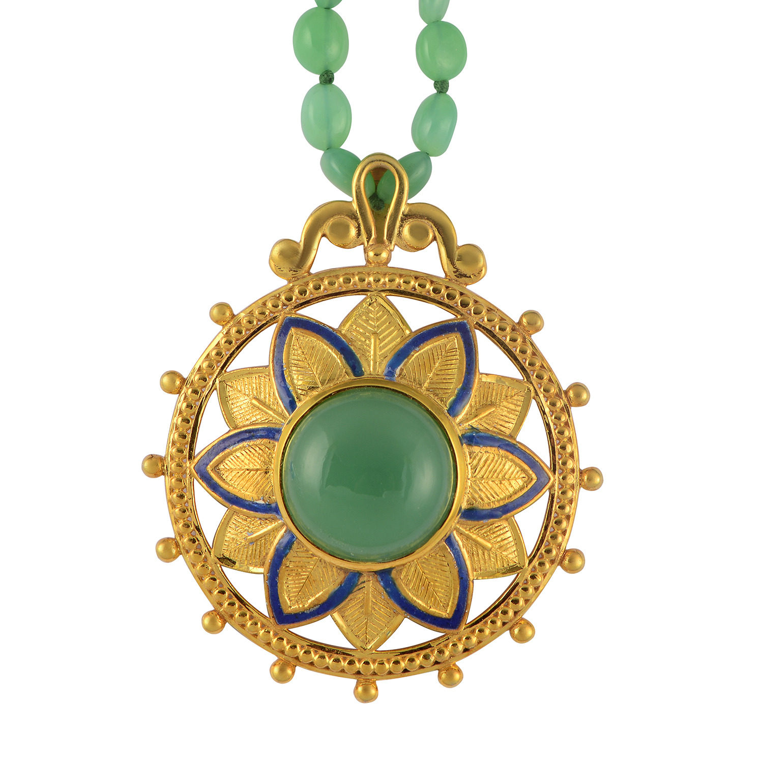 Women’s Green Bali Chrysoprase Statement Pendant Emma Chapman Jewels