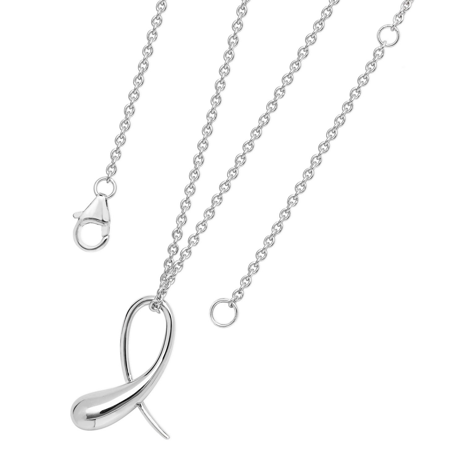 Women’s Silver Drop Cross Pendant Lucy Quartermaine