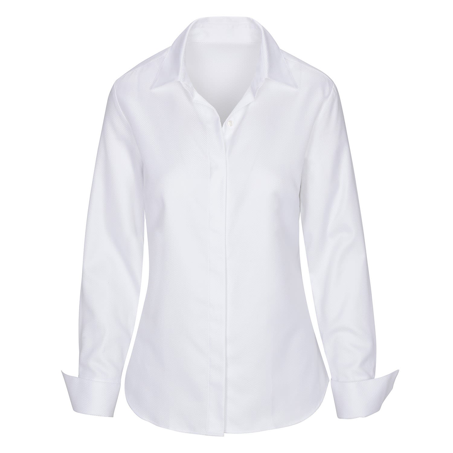 Women’s Attitude Shirt - Pure Mercerized Cotton In White Twill Extra Small Farinaz