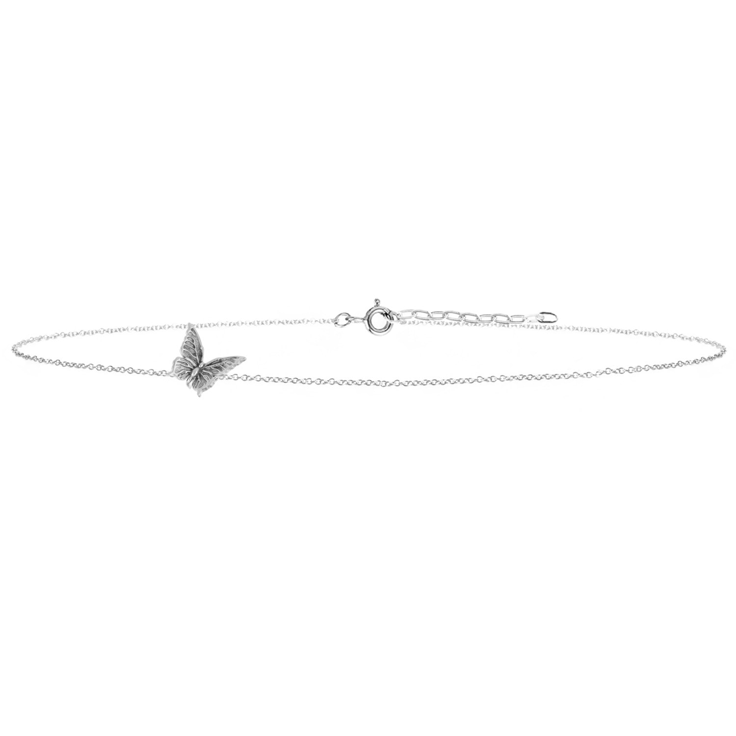 Women’s White / Grey / Silver Butterfly Choker Necklace - Silver Lee Renee