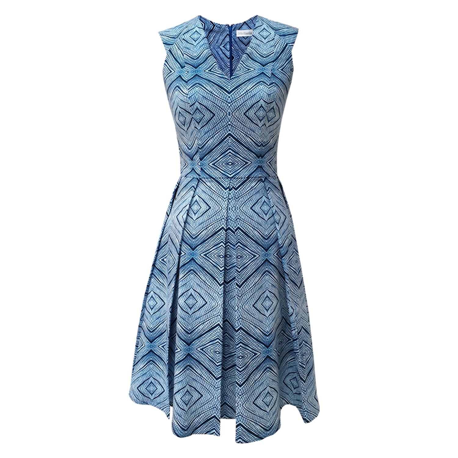 Women’s Pippa Blue Dress In Topaz Cotton Print Extra Small Mellaris