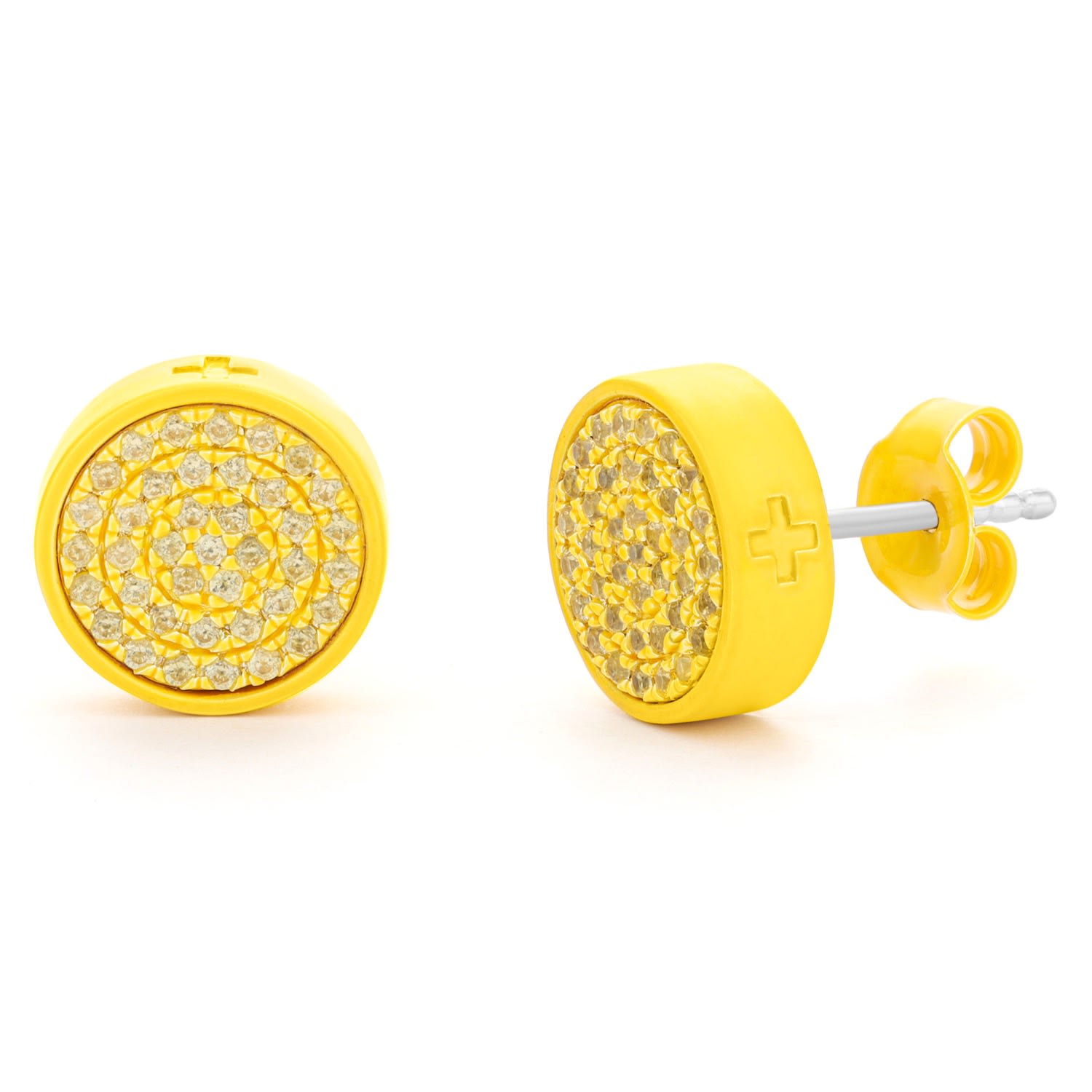 Women’s Yellow / Orange Monochrome Circle Earrings In Yellow - M All Incl.+
