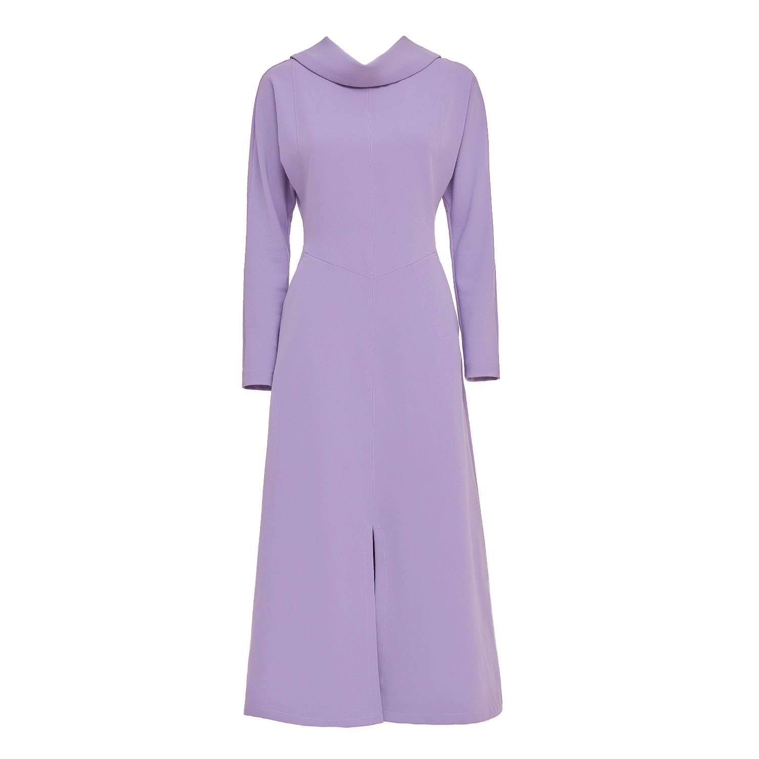 Women’s Pink / Purple Elegant Fitted Dress With A Flared Skirt Lavander Medium Julia Allert