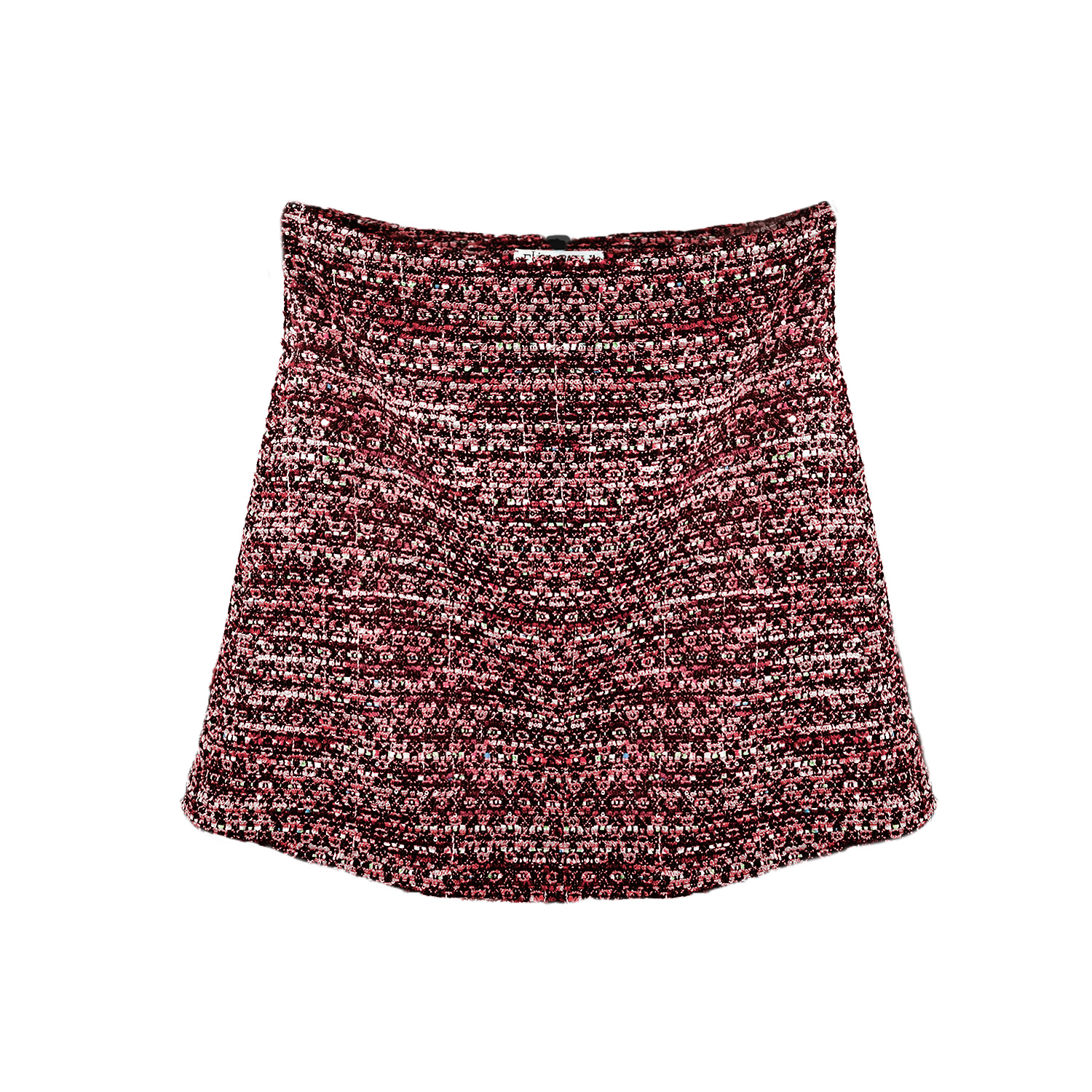 Women’s Pink / Purple Tweed Skirt In Red Large Elisa Sanna