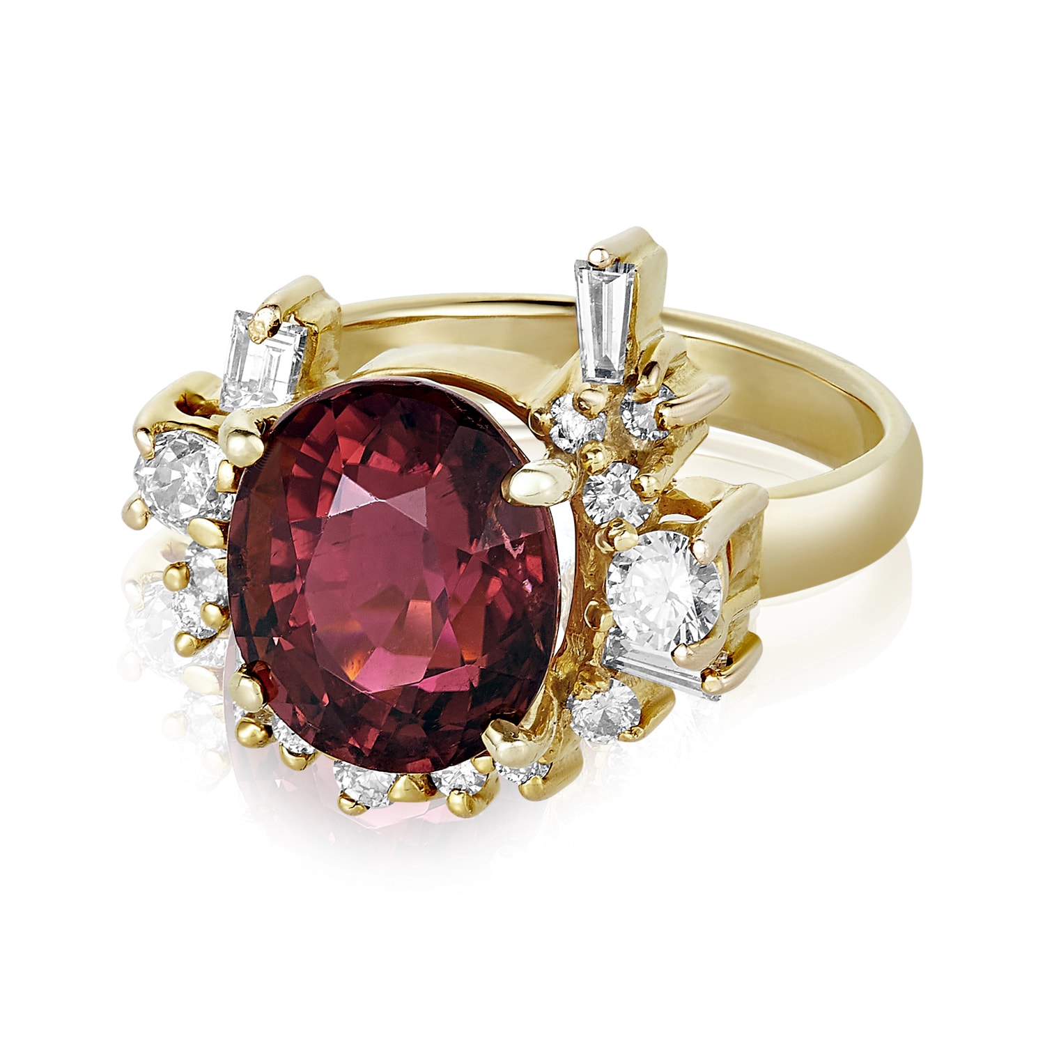 Women’s Red / Gold / White The Electra Ring Lui Jewelry