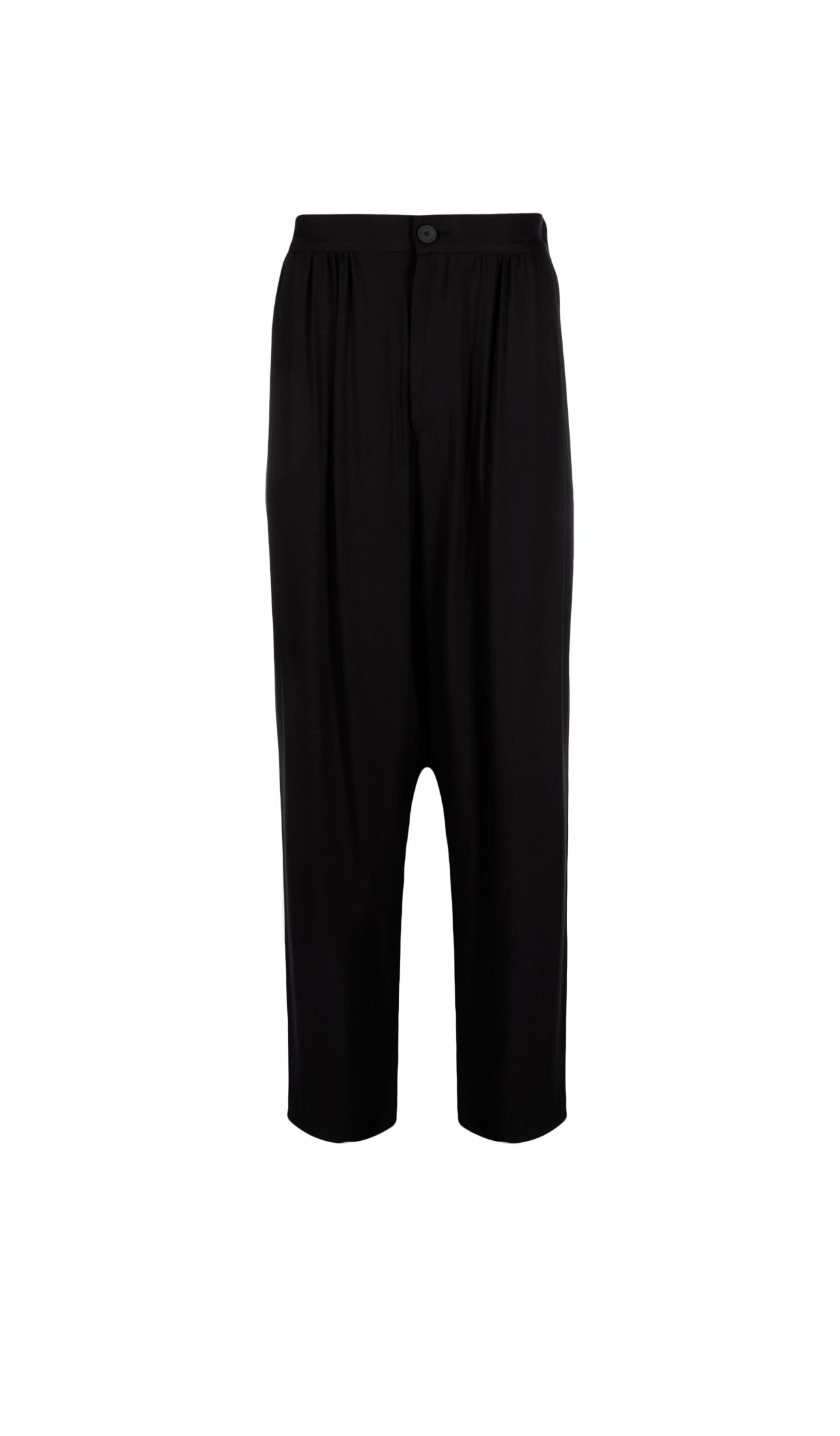 Men’s Black Twill Low Trousers Extra Small Tessitura