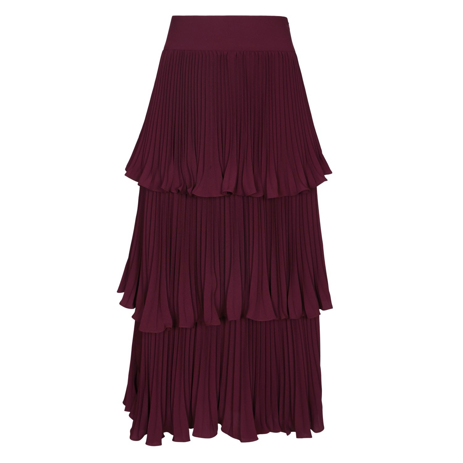 Women’s Red Marianna Pleated Skirt Burgundy Small Leblon London