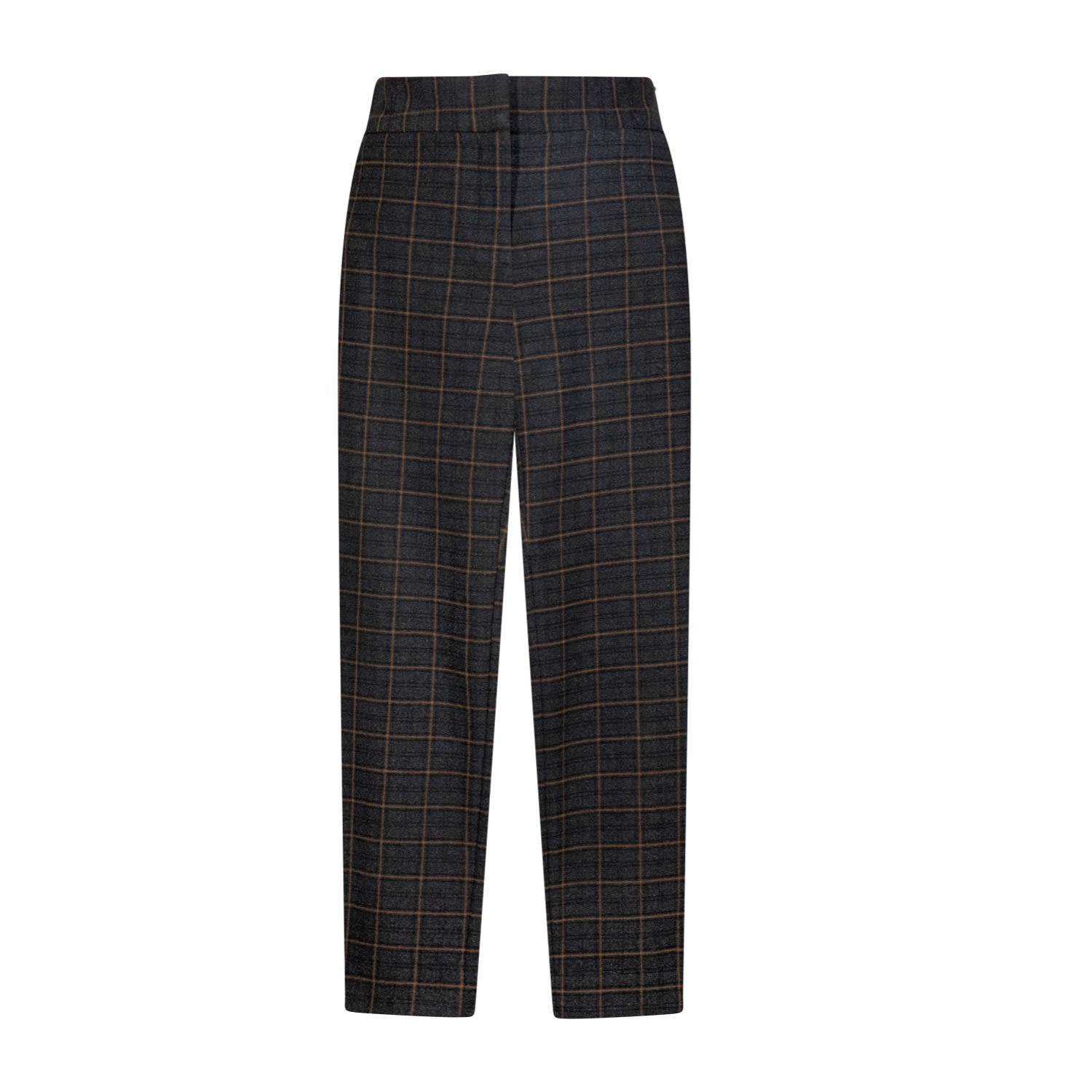 Women’s Black / Brown The Stretch Tailored Ankle Pant In Tan Plaid Medium Madison / Savile