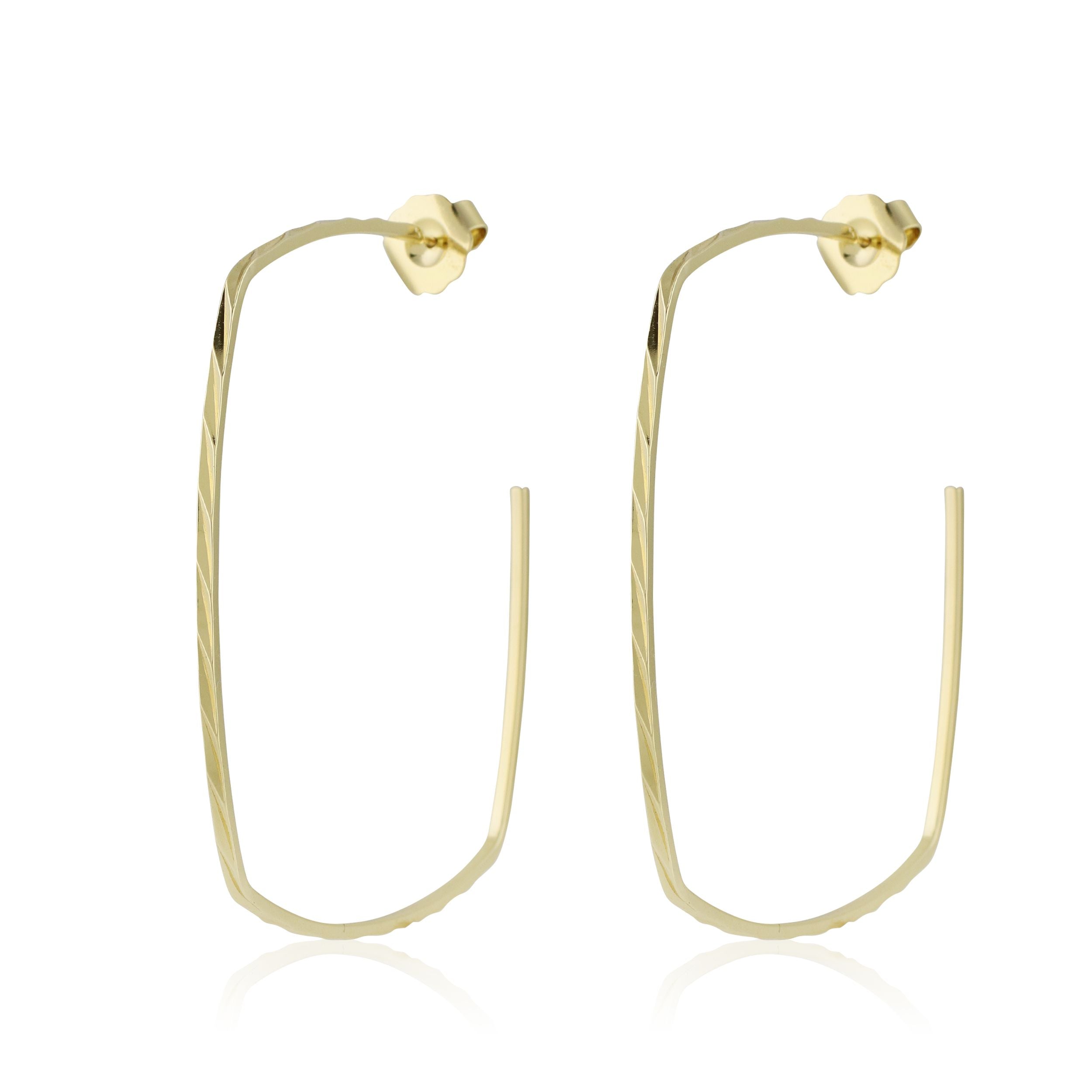 Women’s Gold Sally Square Hoops L George Designs